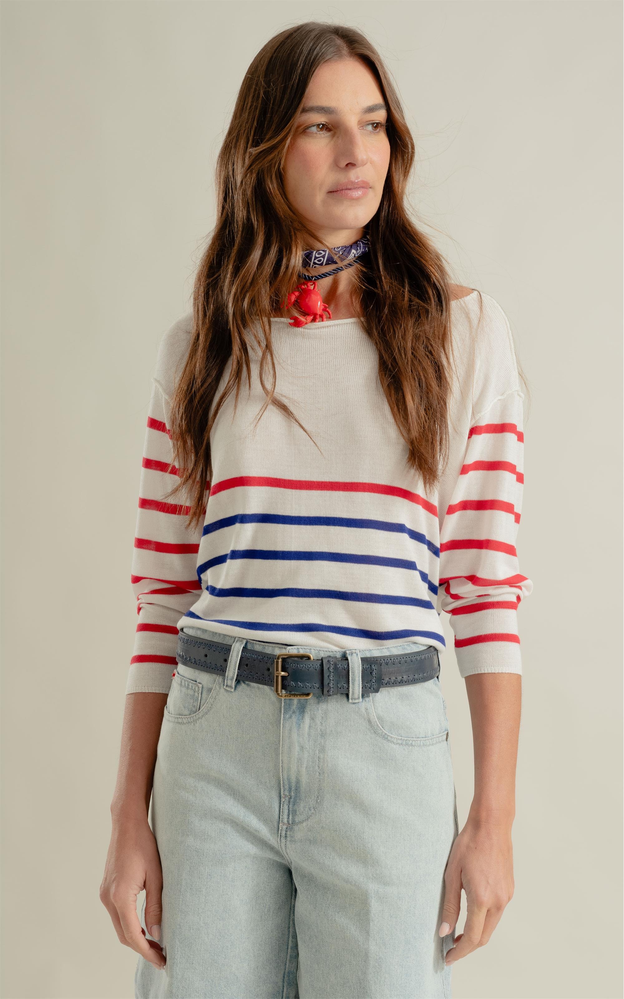 Tricot Aria Unfinished Bicolor Off White