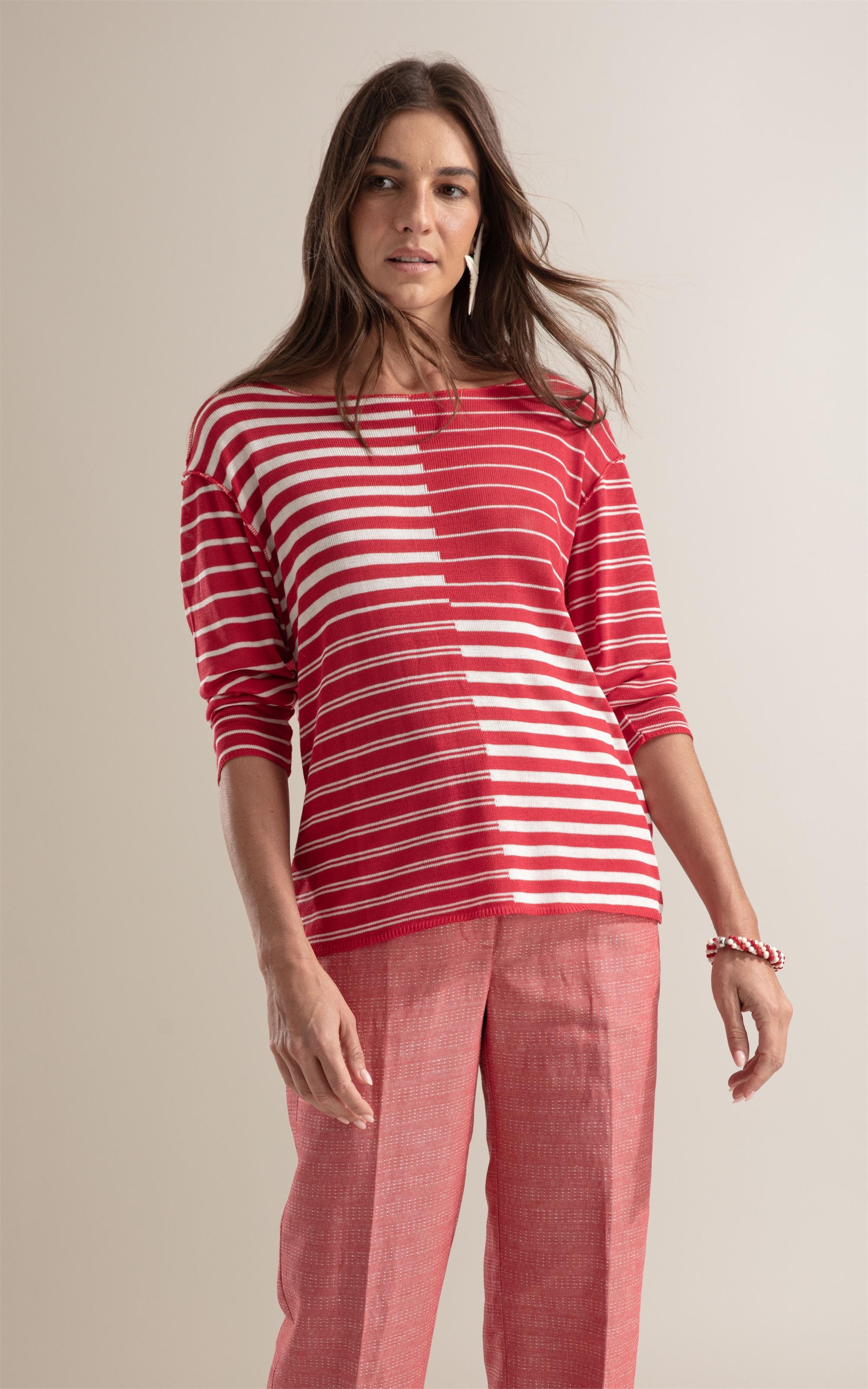 Tricot Aria Unfinished Vermelho