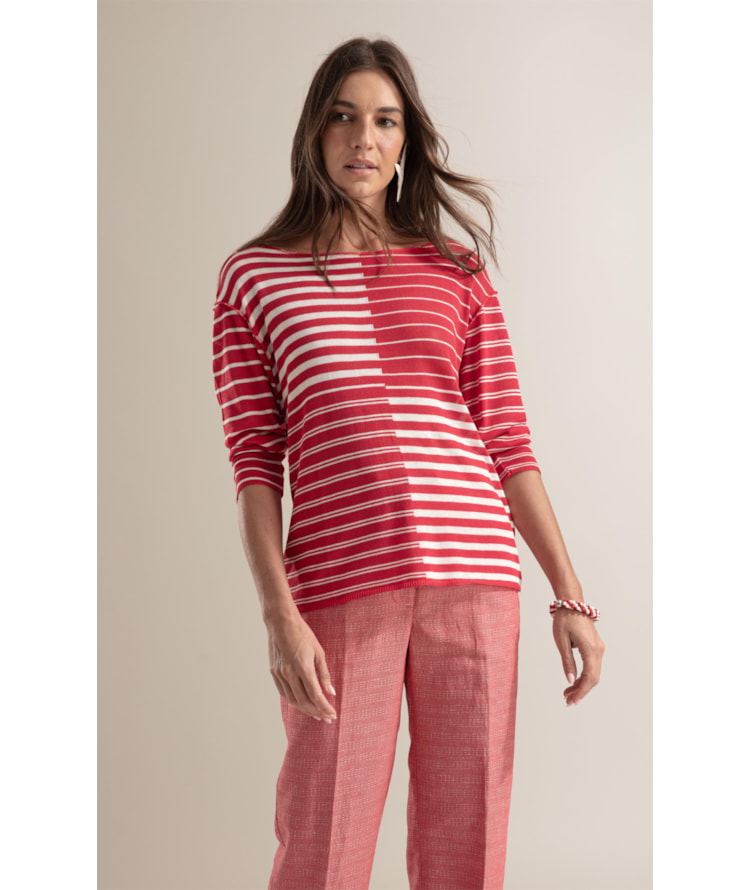 Tricot Aria Unfinished Vermelho