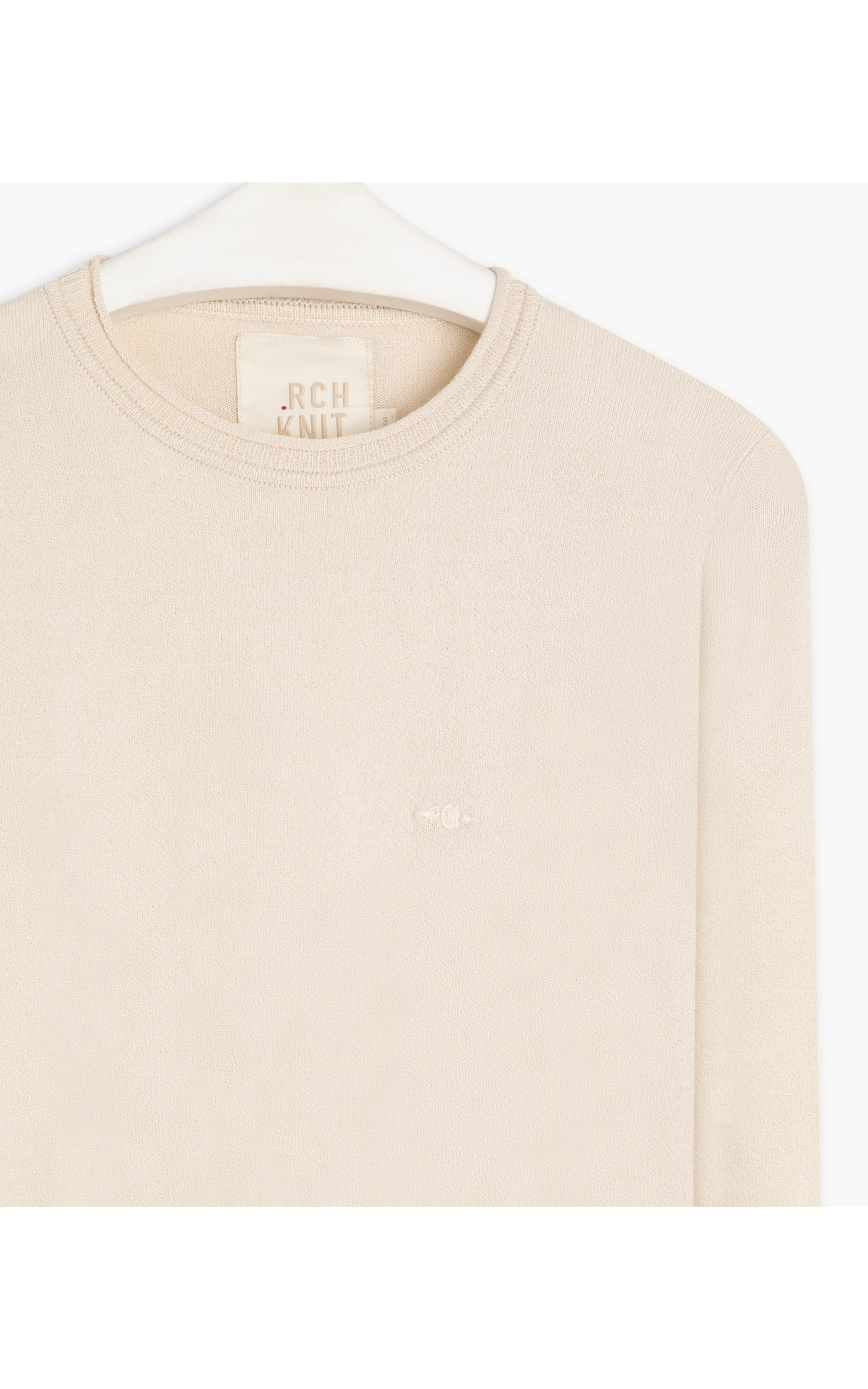 Tricot Basic Sweater Ech Fem Areia
