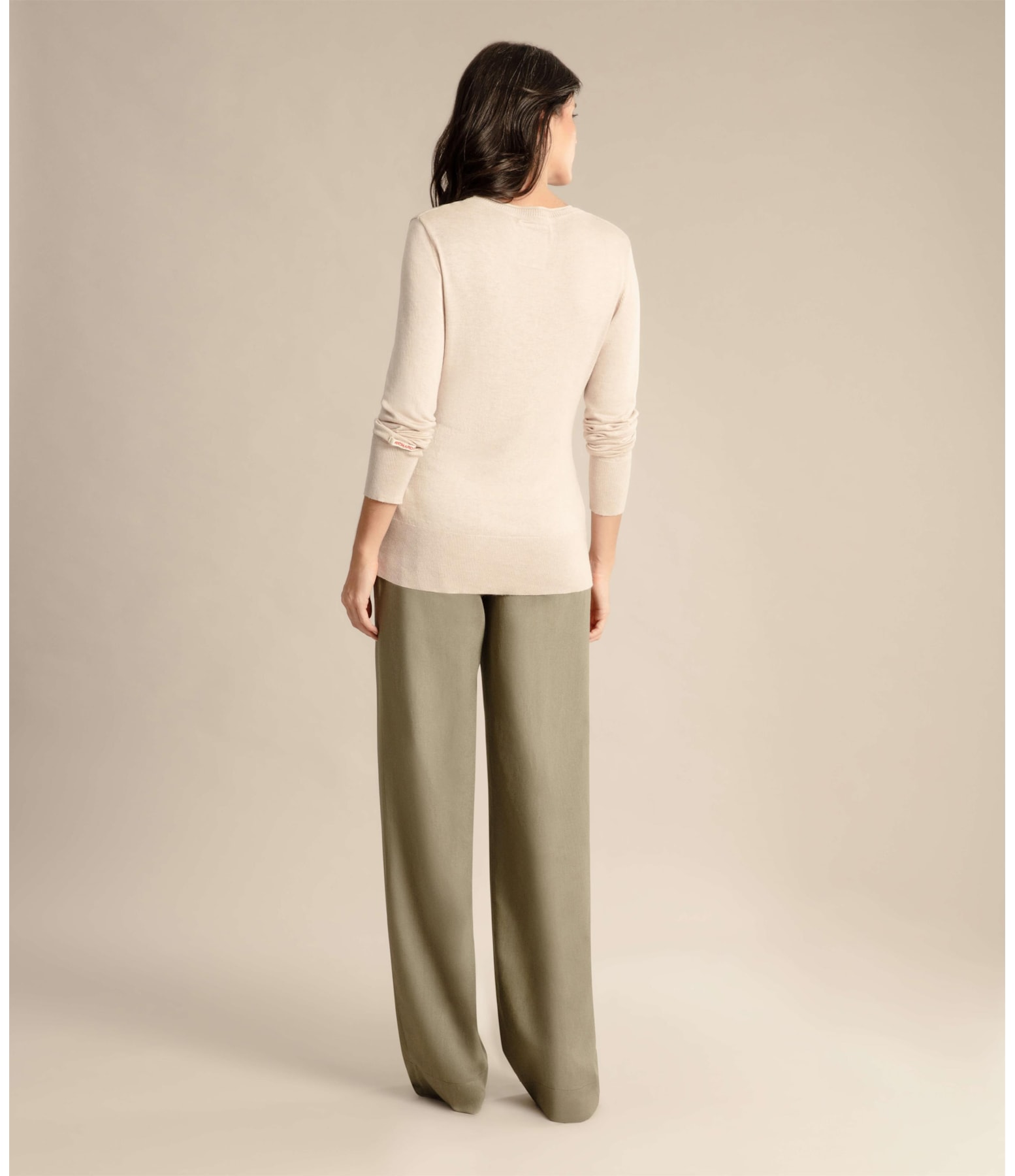 Tricot Basic Sweater Rch Fem Areia