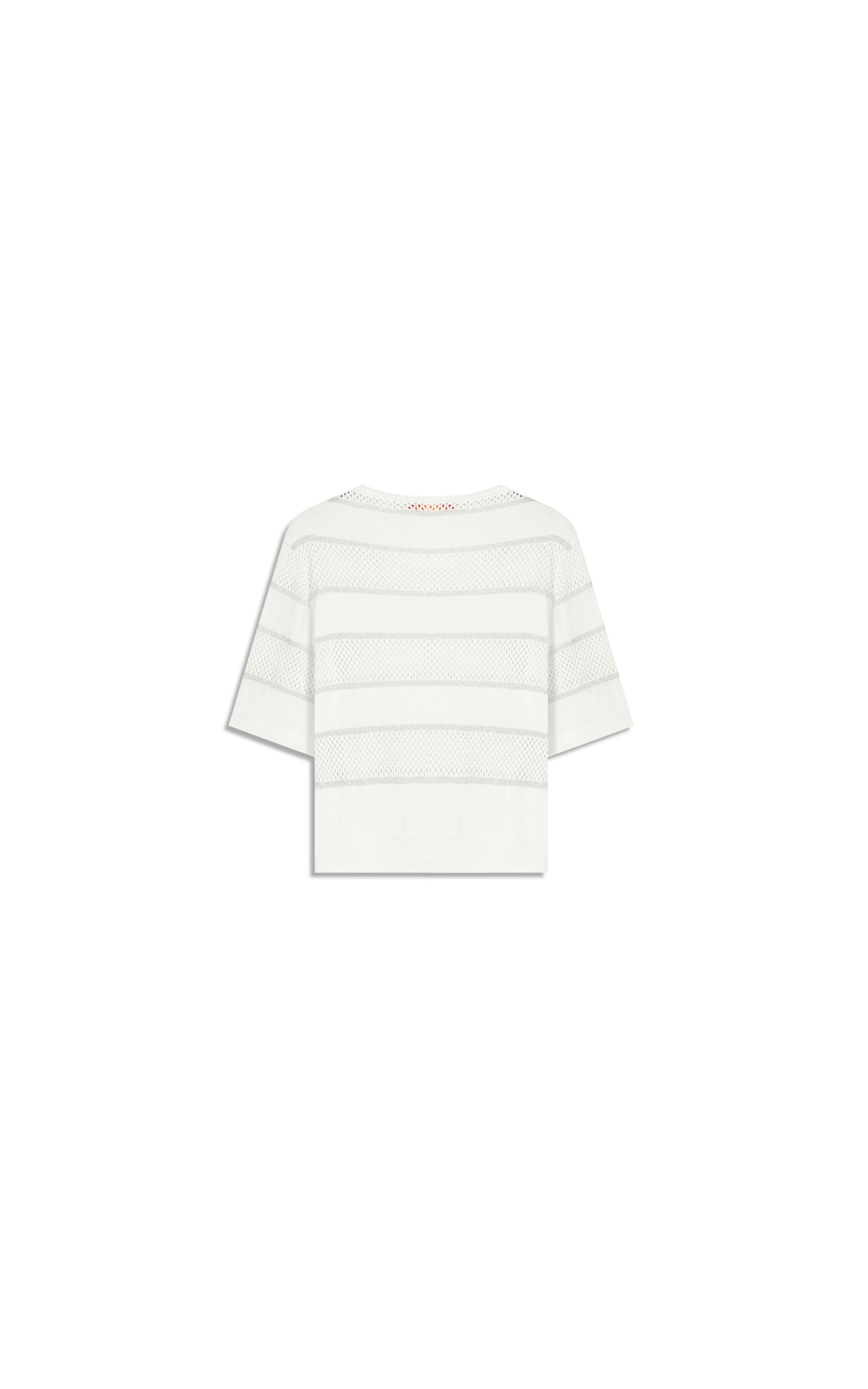 Tricot Bela Shine Listrado Branco