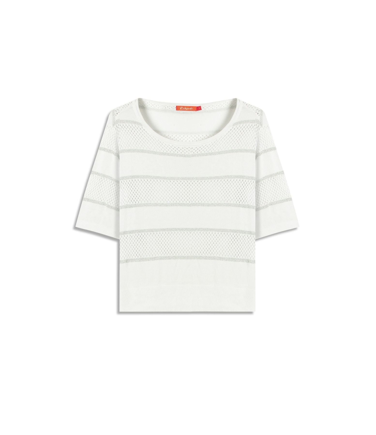 Tricot Bela Shine Listrado Branco