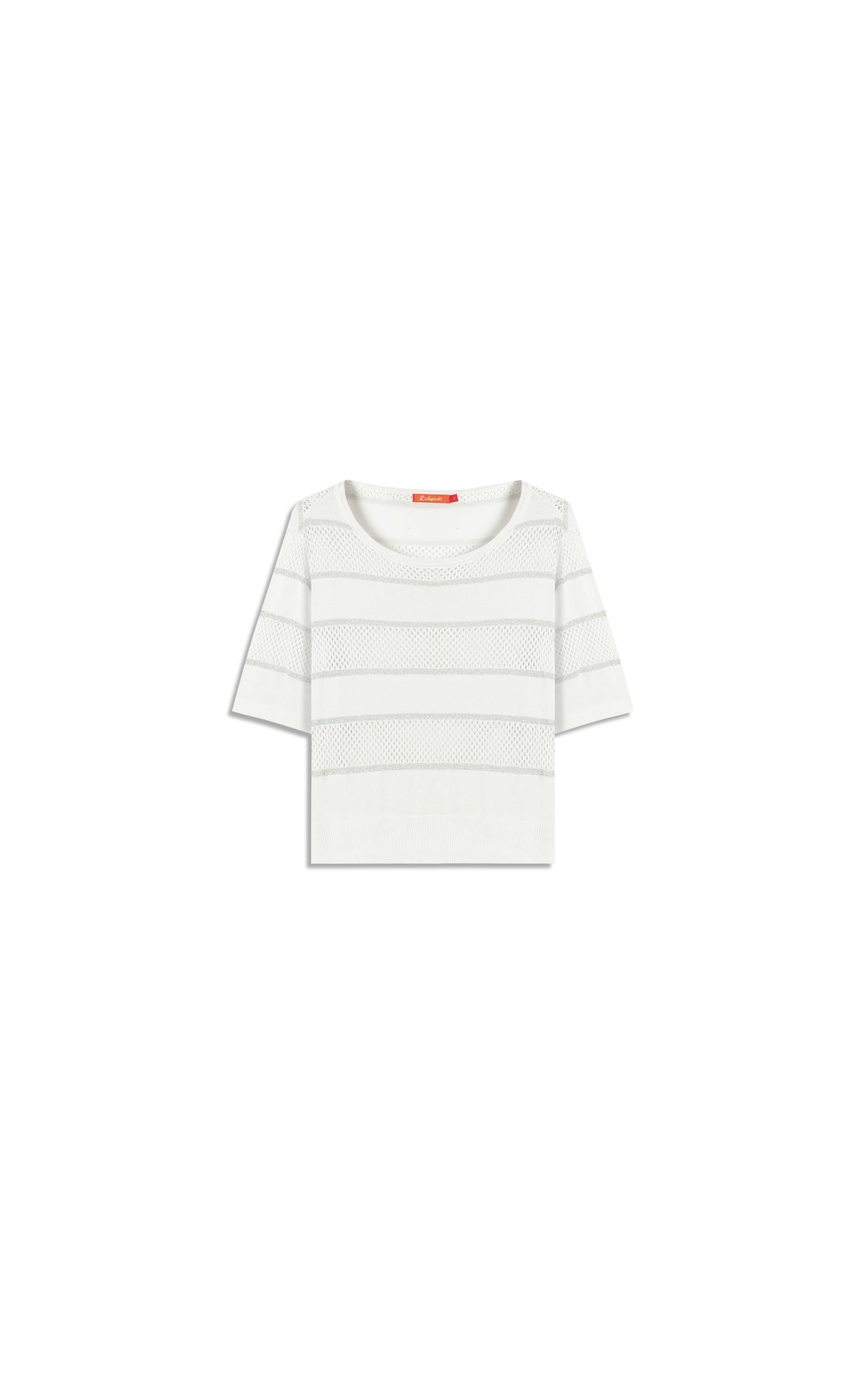 Tricot Bela Shine Listrado Branco
