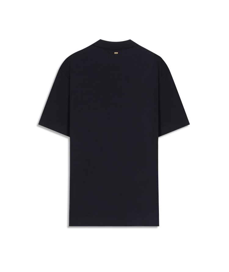 Tricot Camisa Luan Modal Mc Dark Navy