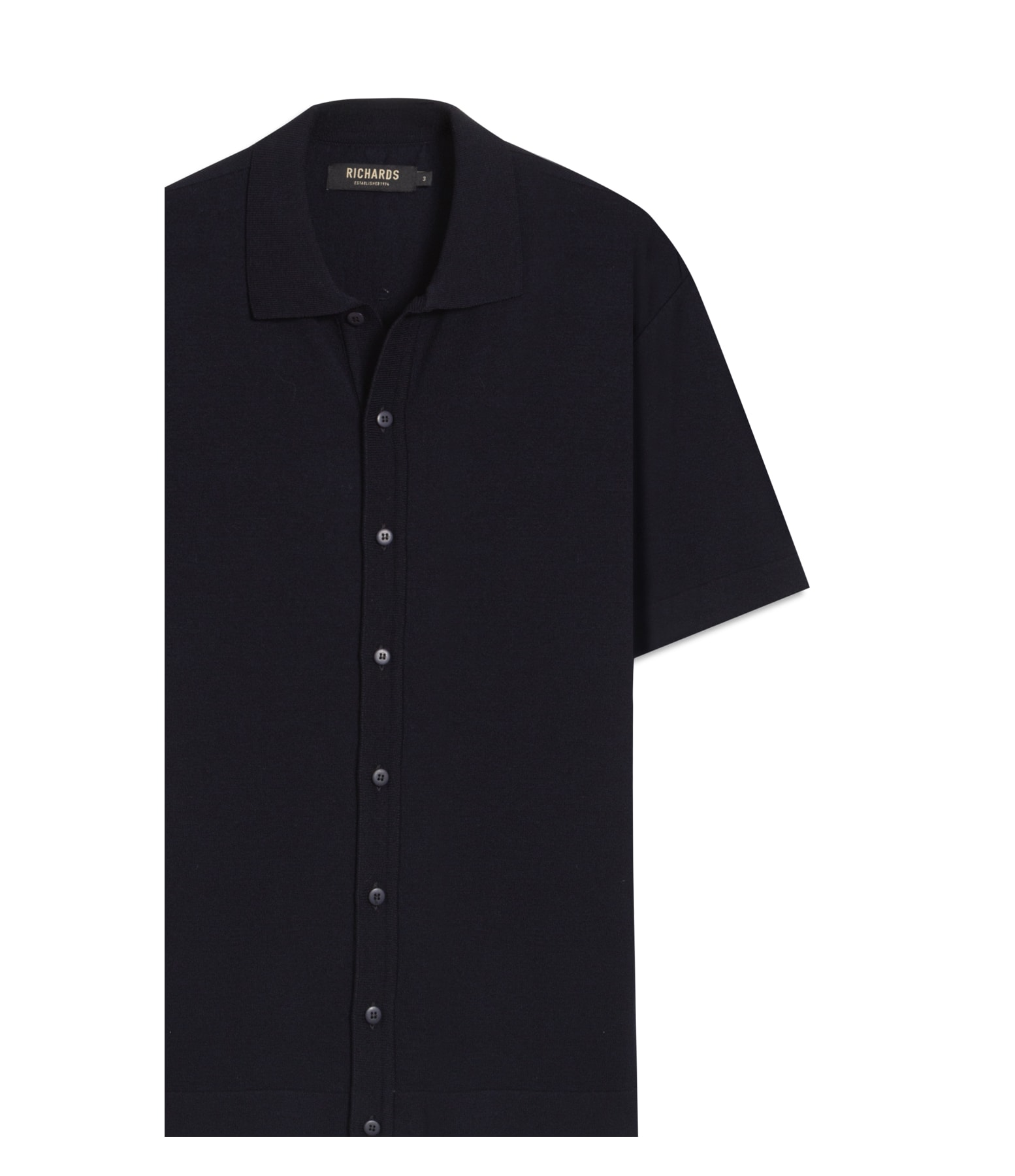 Tricot Camisa Luan Modal Mc Dark Navy