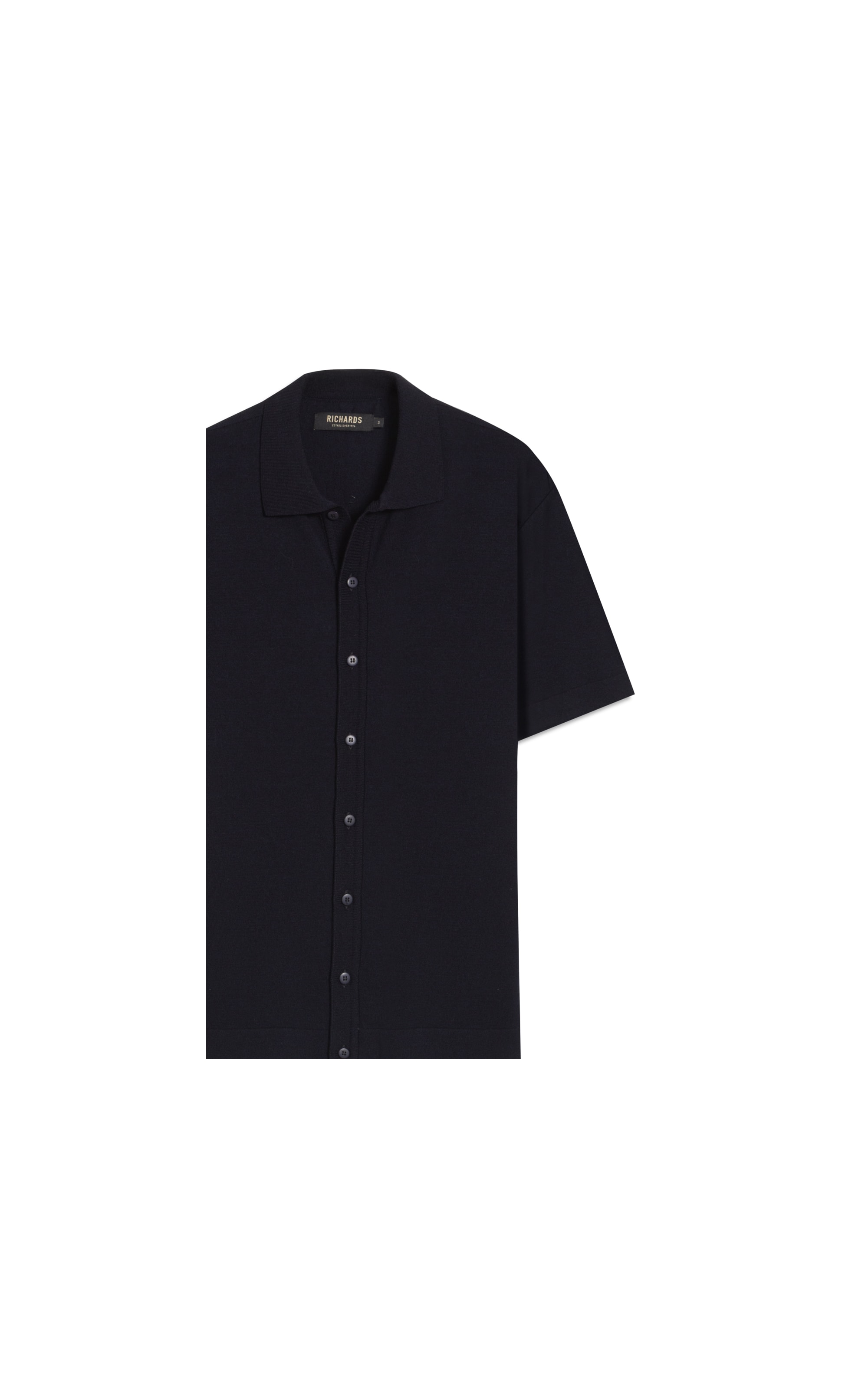 Tricot Camisa Luan Modal Mc Dark Navy