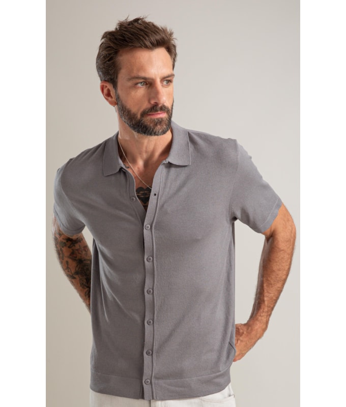 Tricot Camisa Luan Modal Mc Grafite