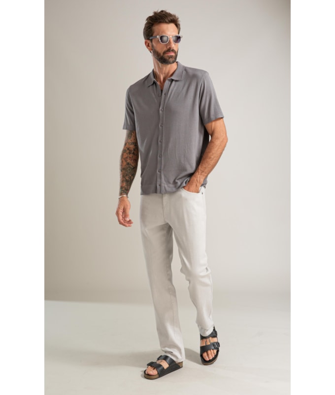 Tricot Camisa Luan Modal Mc Grafite