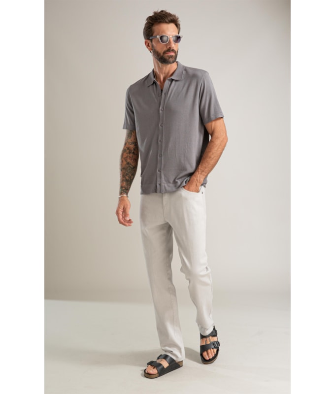 Tricot Camisa Luan Modal Mc Grafite