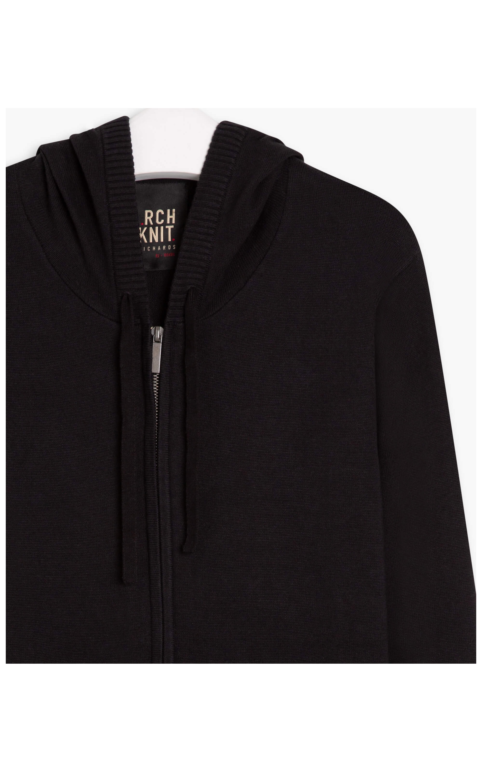 Tricot Capuz Preto Preto