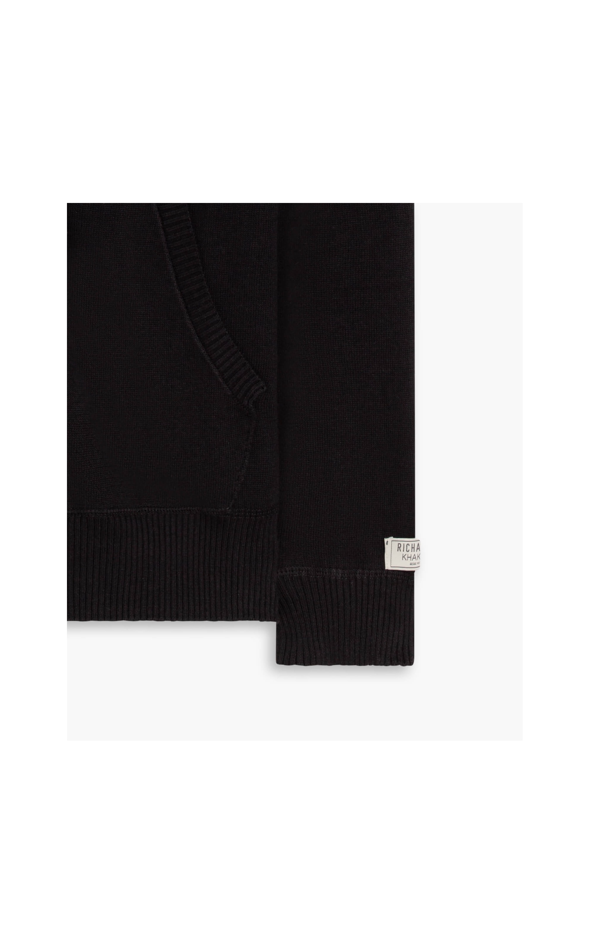 Tricot Capuz Preto Preto