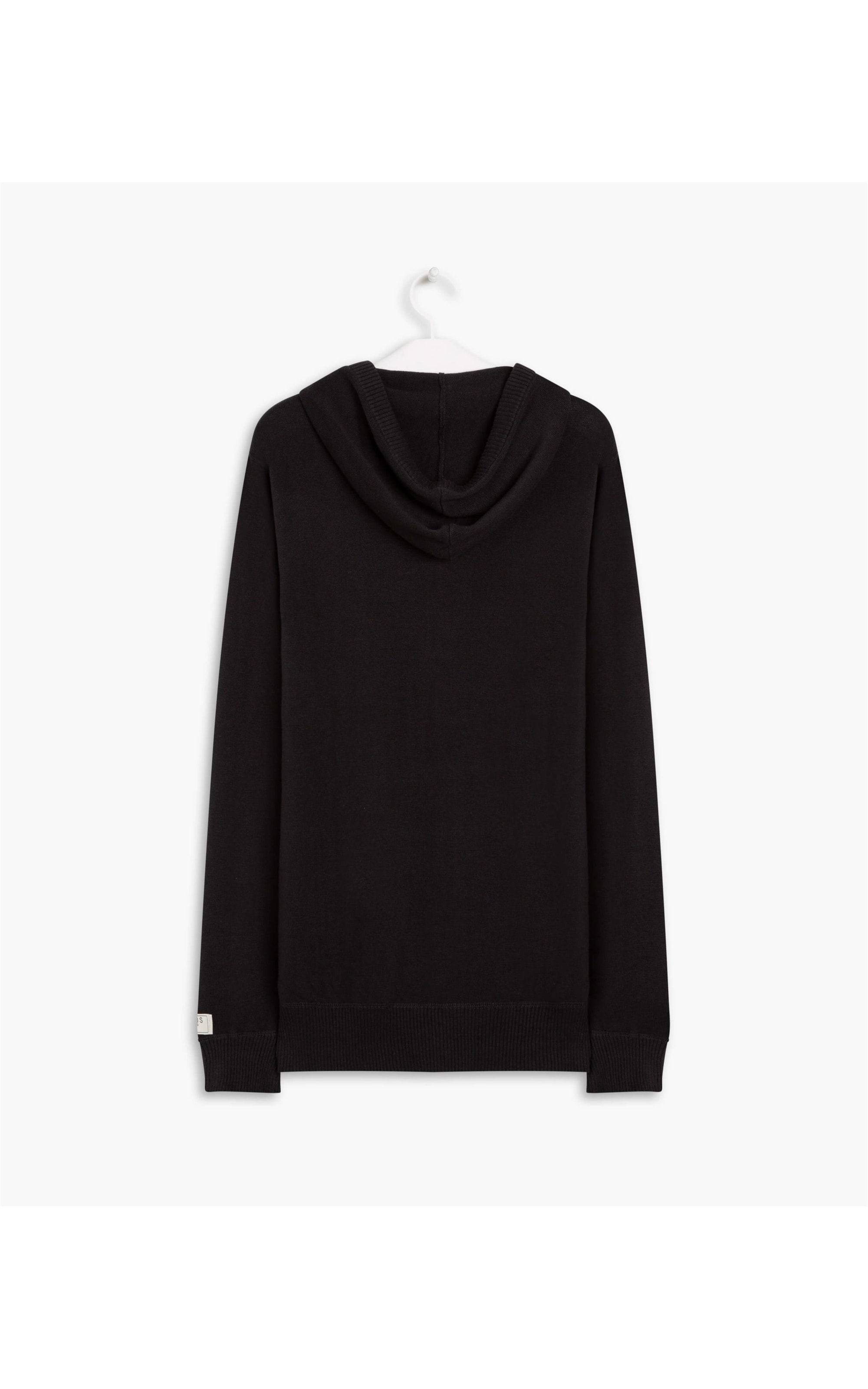 Tricot Capuz Preto Preto
