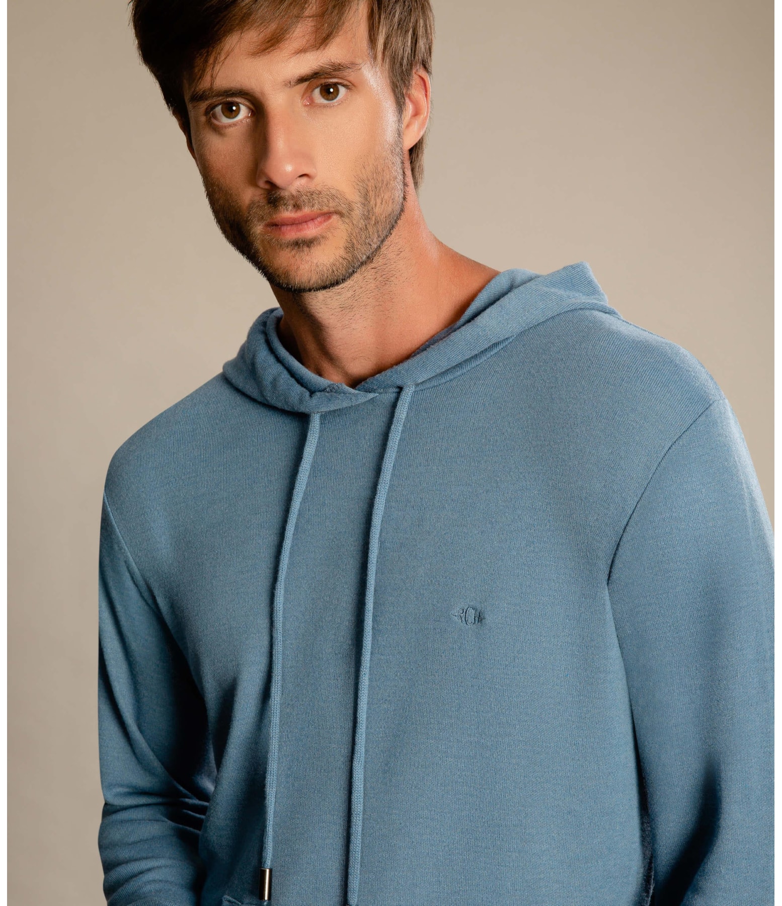 Tricot Capuz Samuel Azul Claro