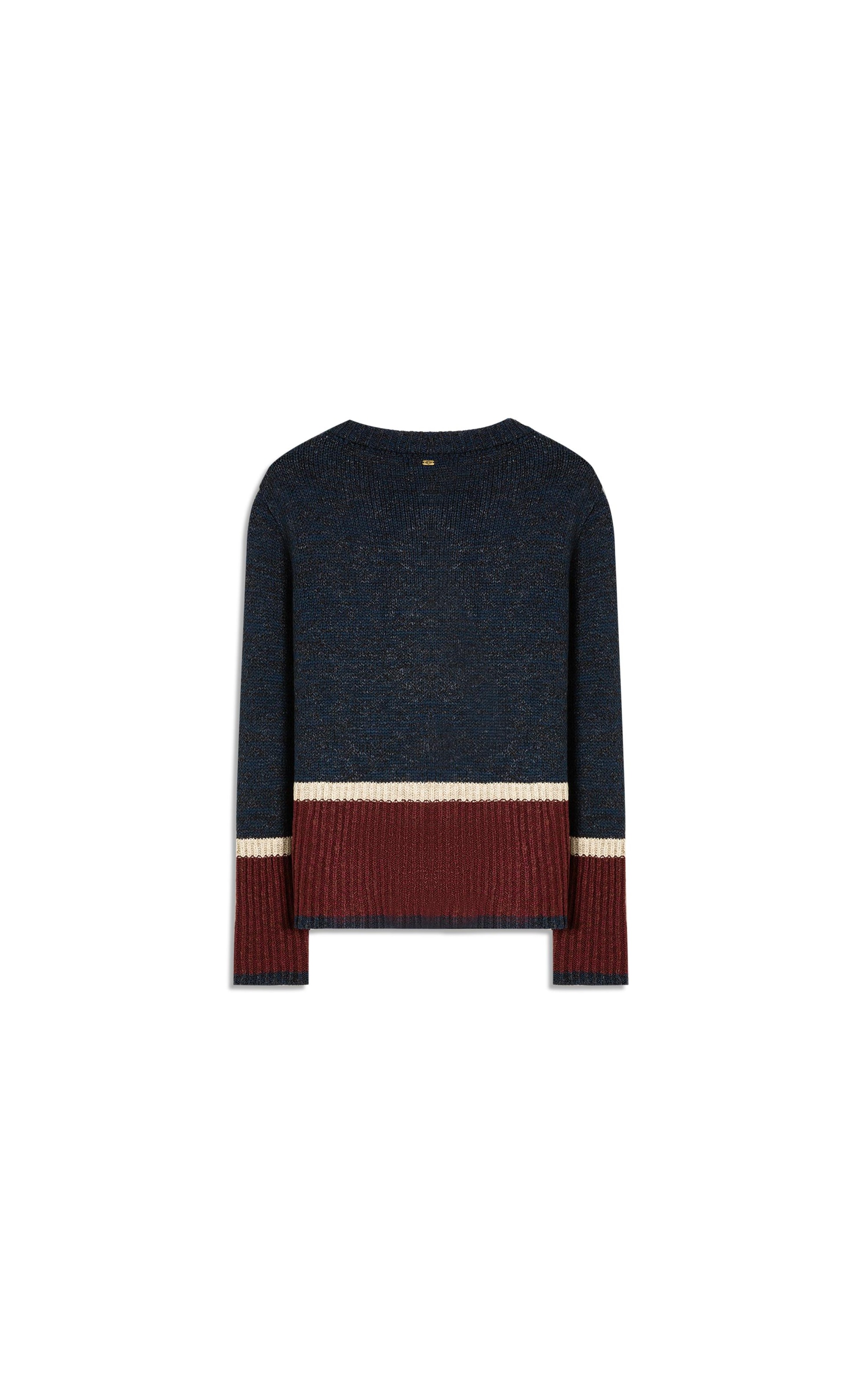 Tricot Cardigan Aura Tricolor Marinho