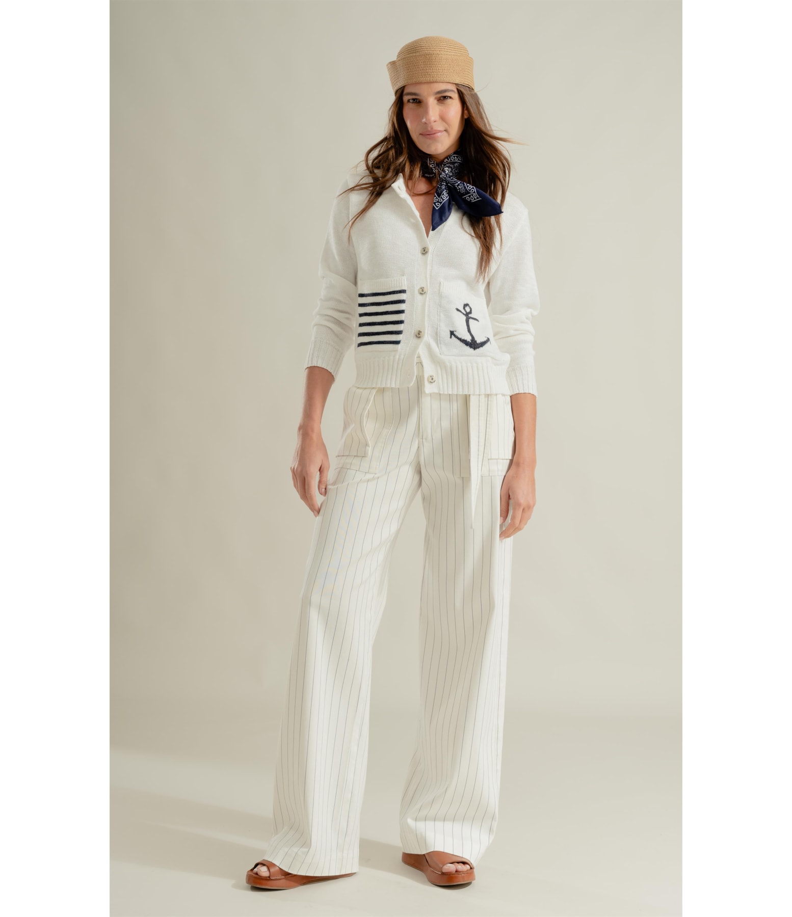 Tricot Cardigan Basile Ancora Branco