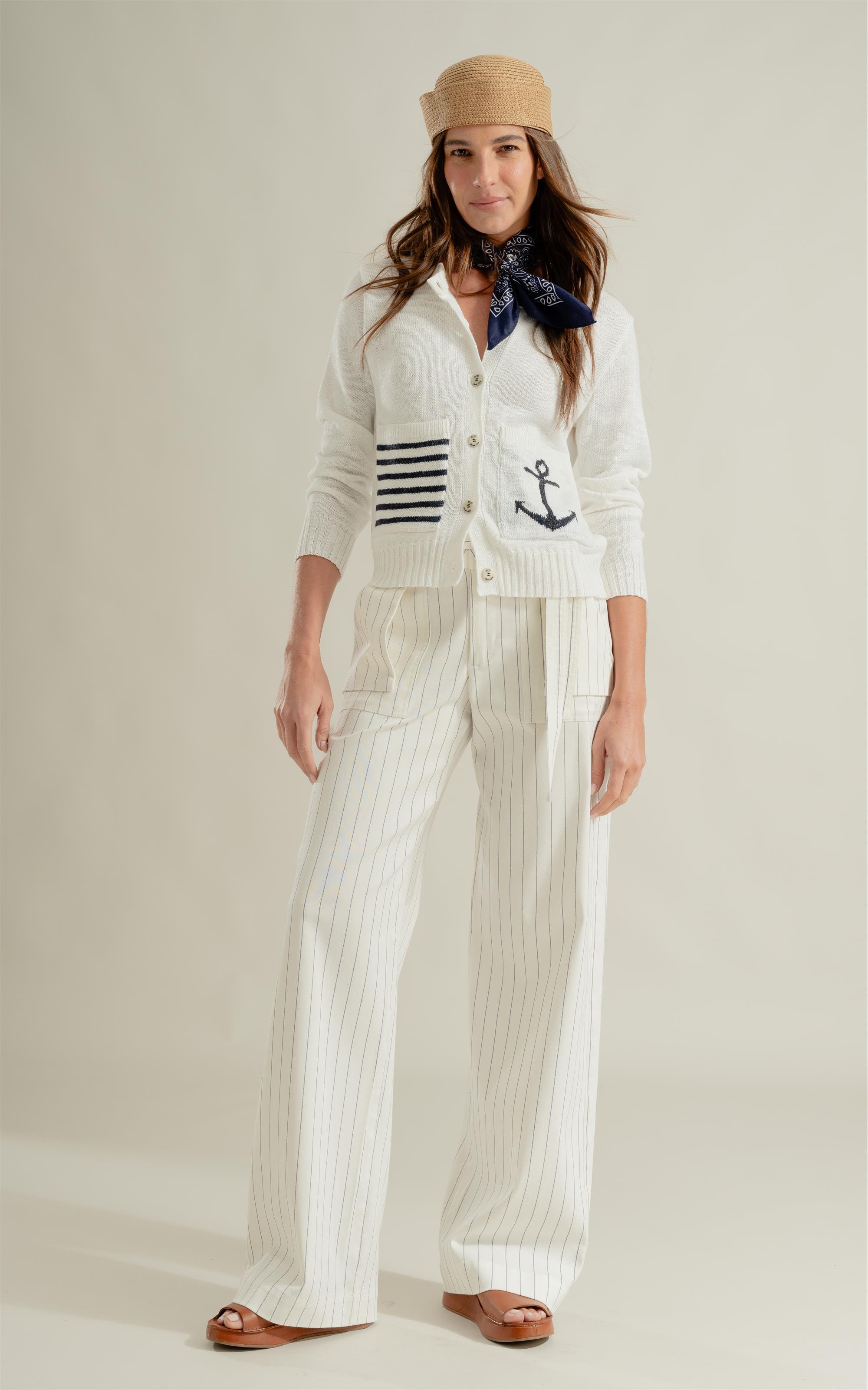 Tricot Cardigan Basile Ancora Branco