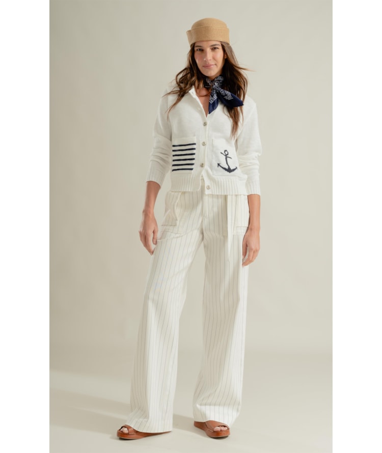 Tricot Cardigan Basile Ancora Branco