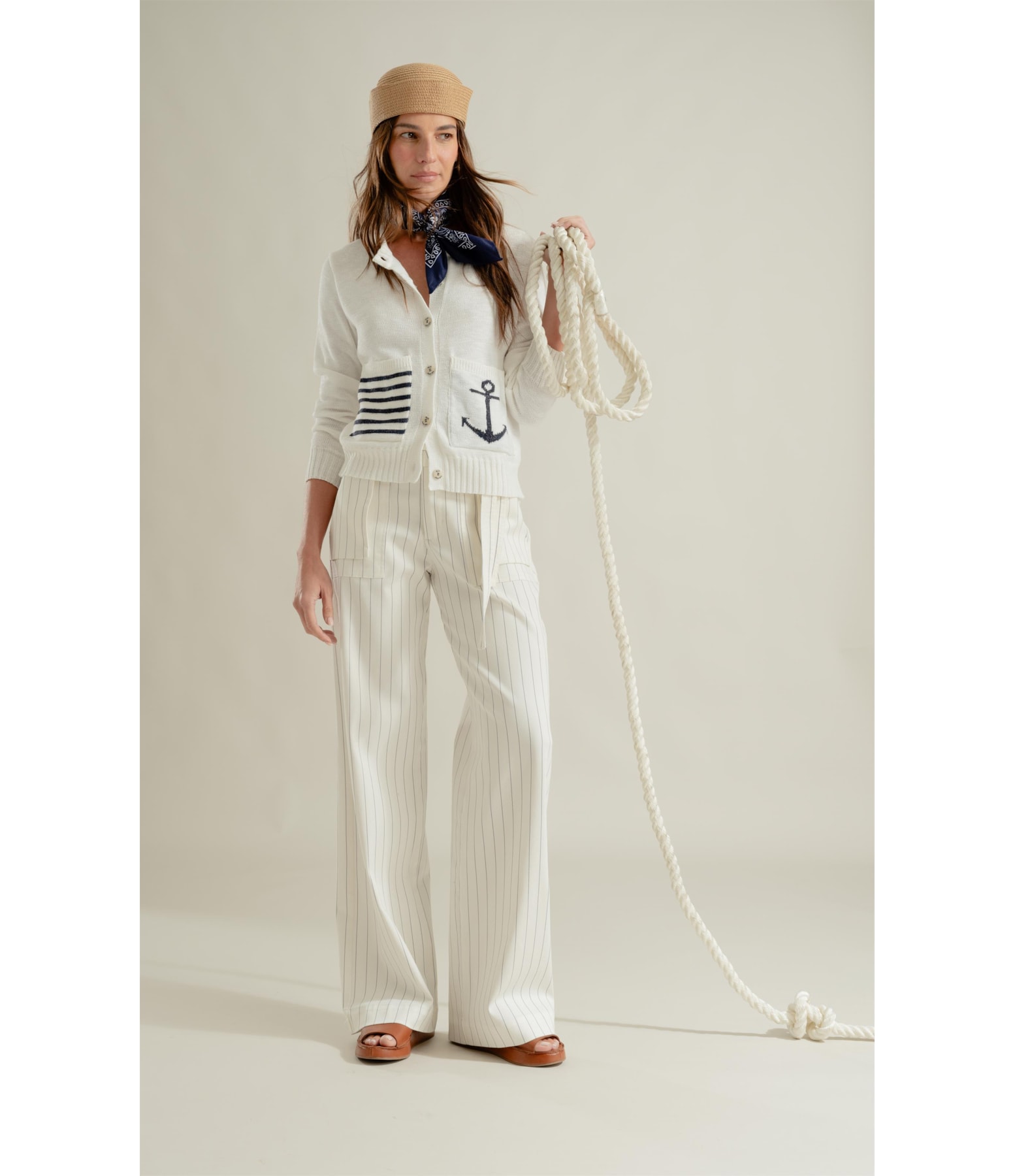 Tricot Cardigan Basile Ancora Branco