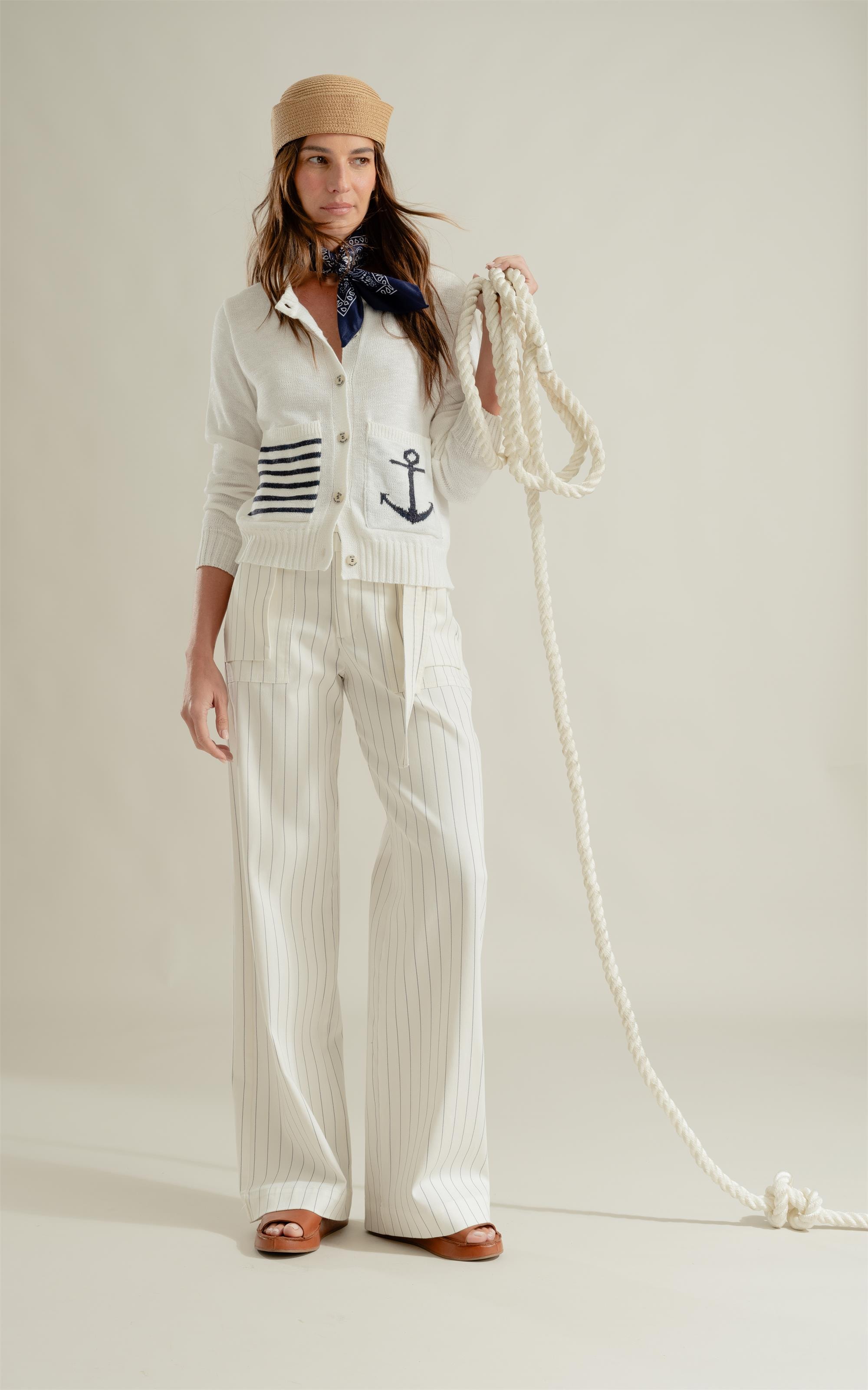 Tricot Cardigan Basile Ancora Branco
