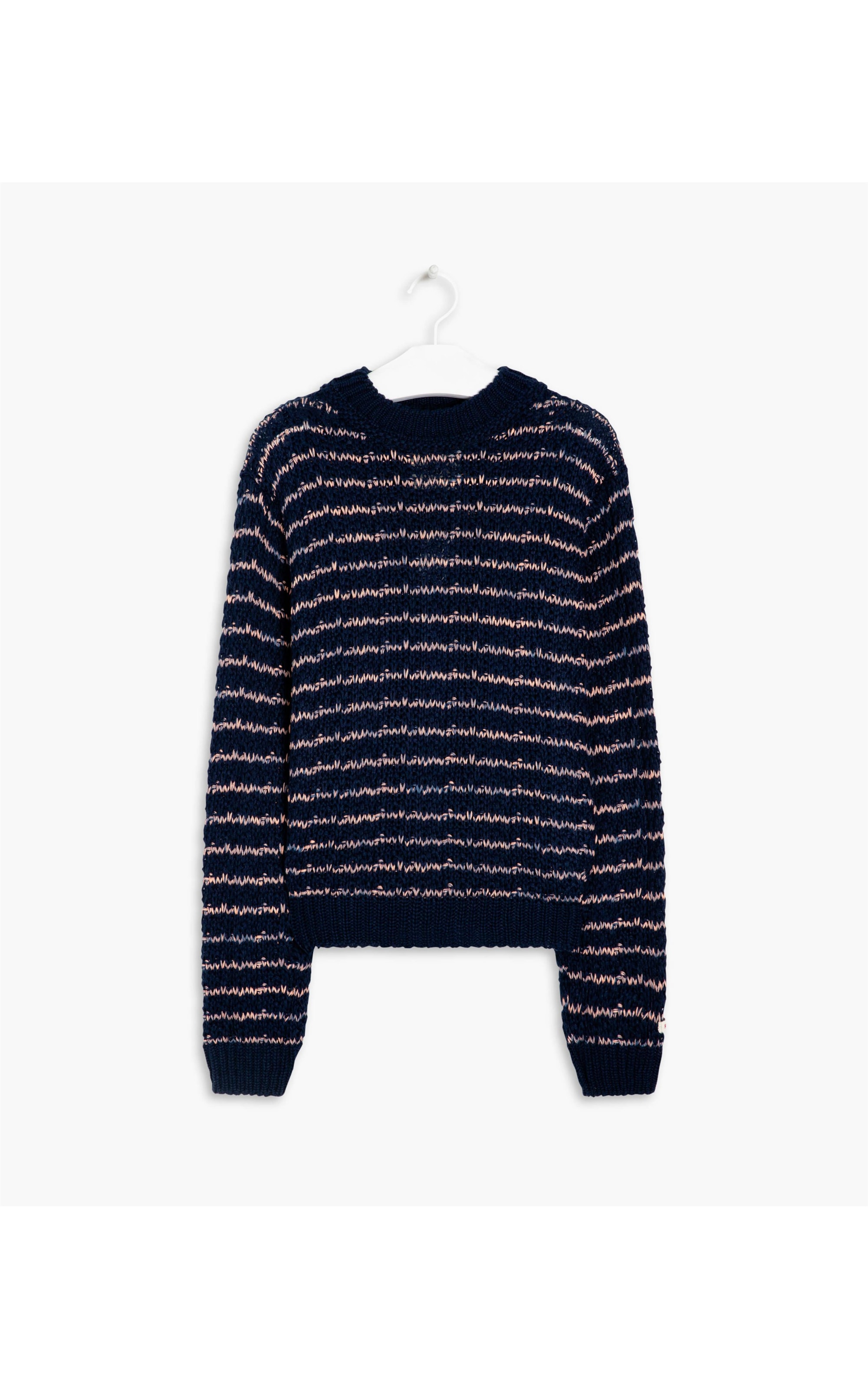 Tricot Carmen Listrado Marinho