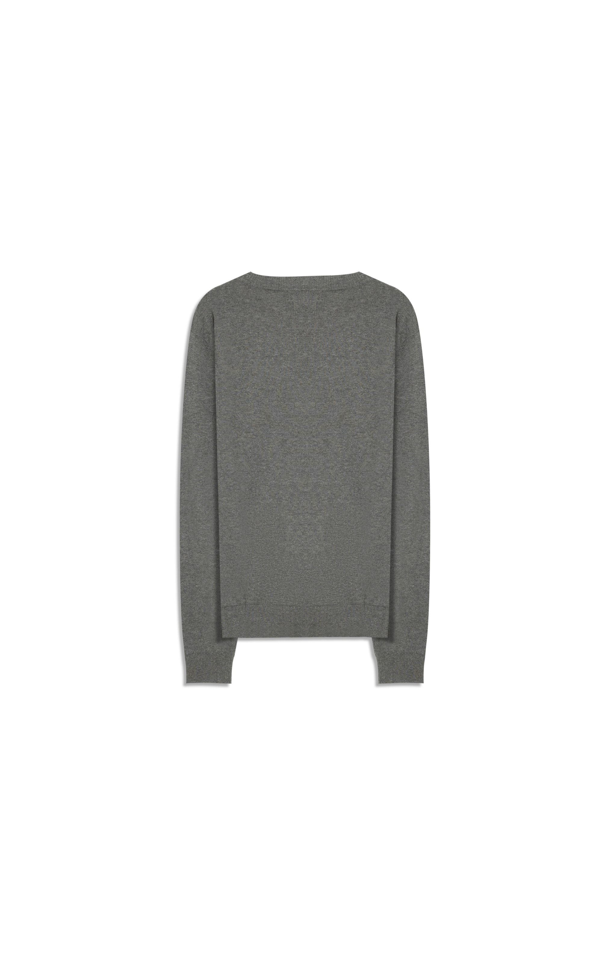 Tricot Cashmere Gola Careca Chumbo Mescla