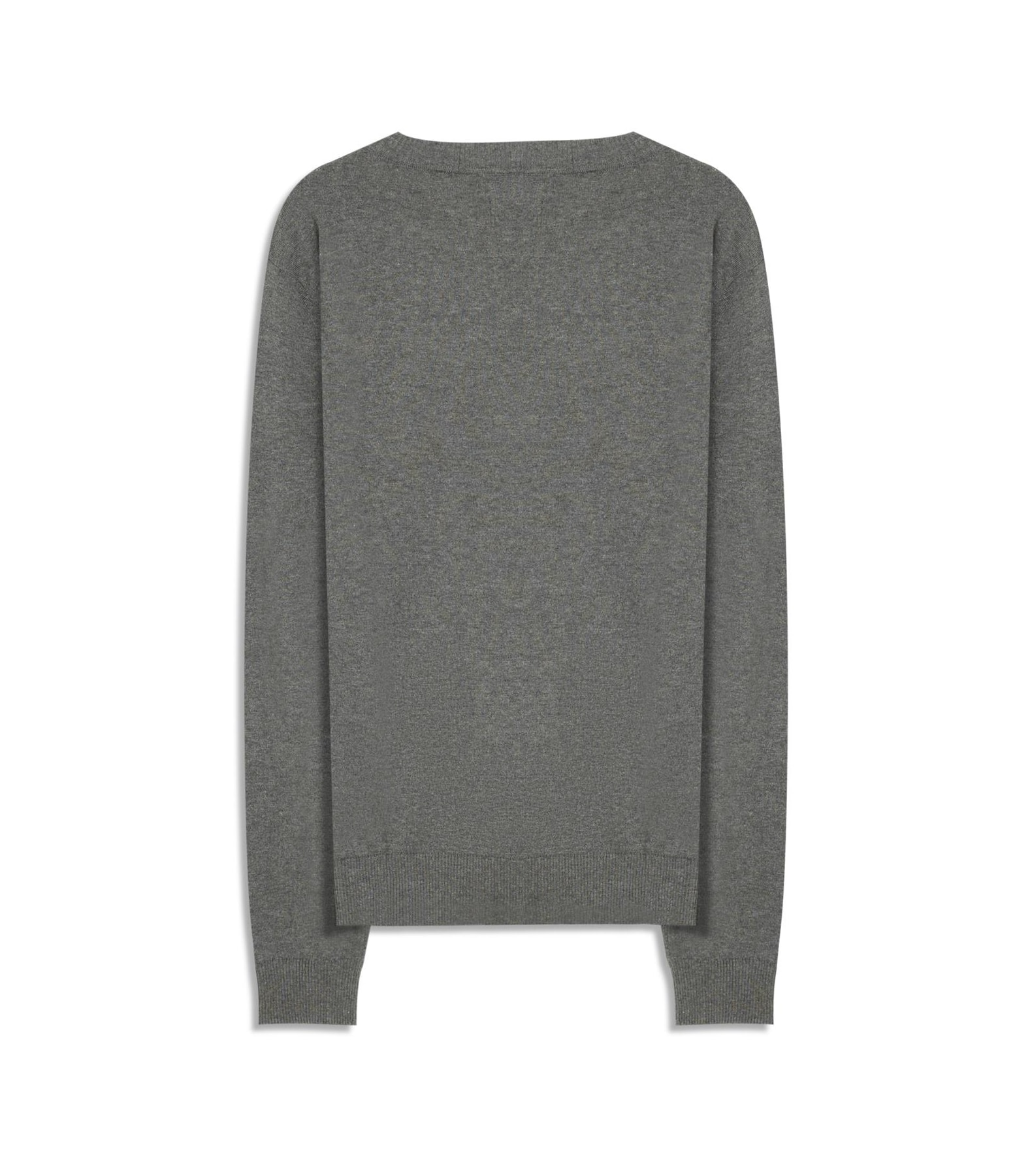 Tricot Cashmere Gola Careca Chumbo Mescla