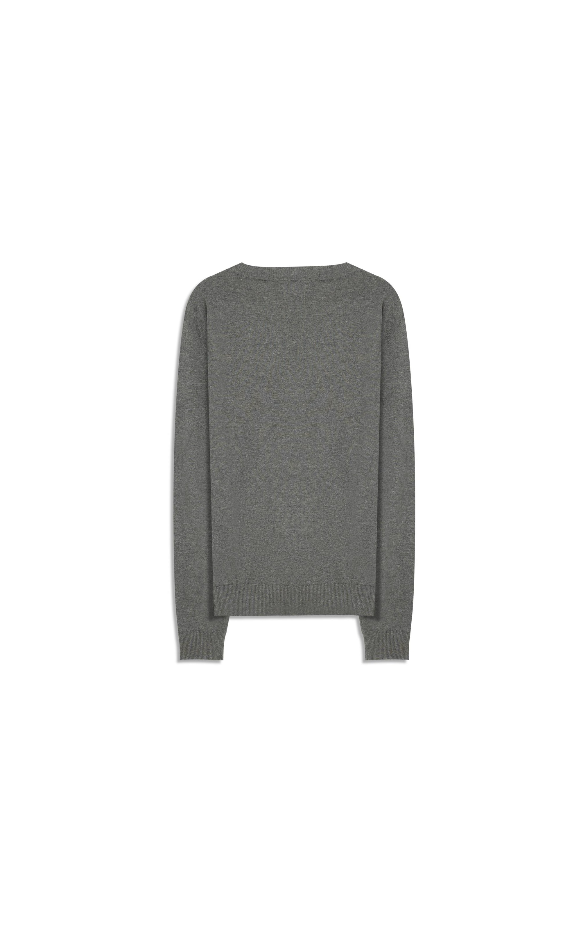 Tricot Cashmere Gola Careca Chumbo Mescla