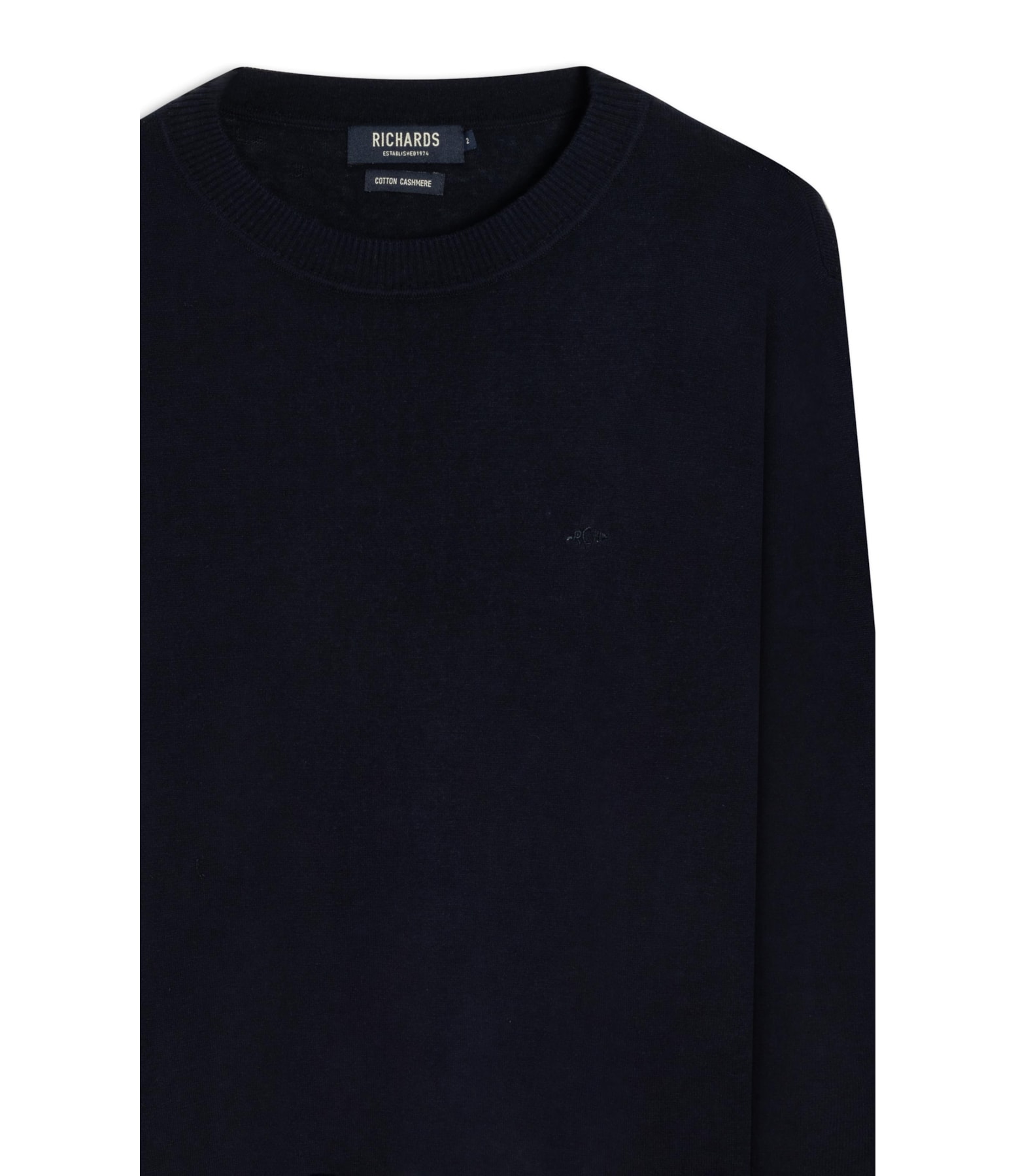 Tricot Cashmere Gola Careca Dark Navy