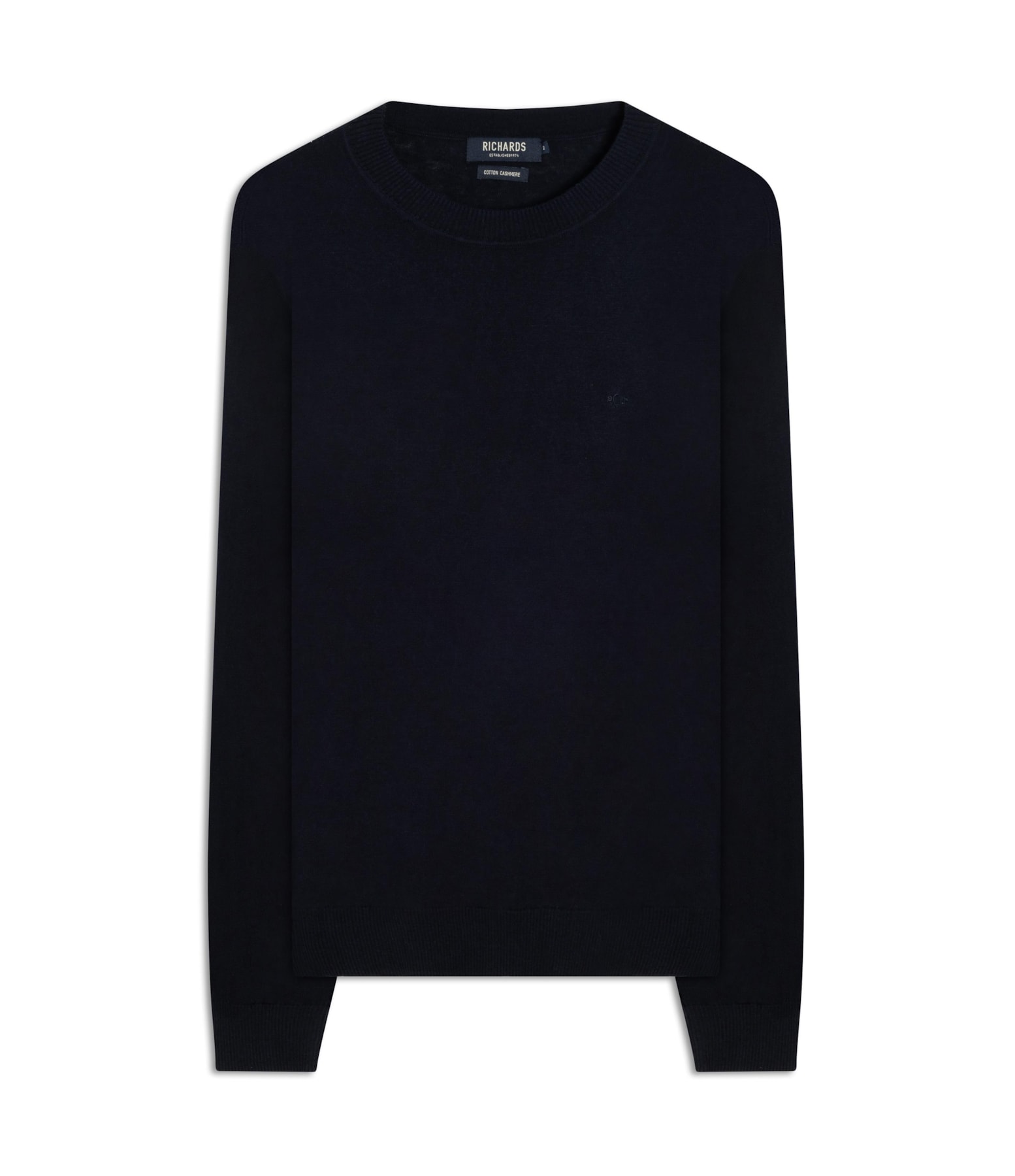 Tricot Cashmere Gola Careca Dark Navy