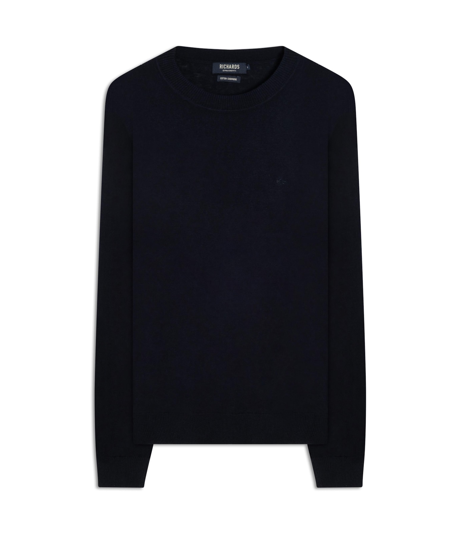 Tricot Cashmere Gola Careca Dark Navy
