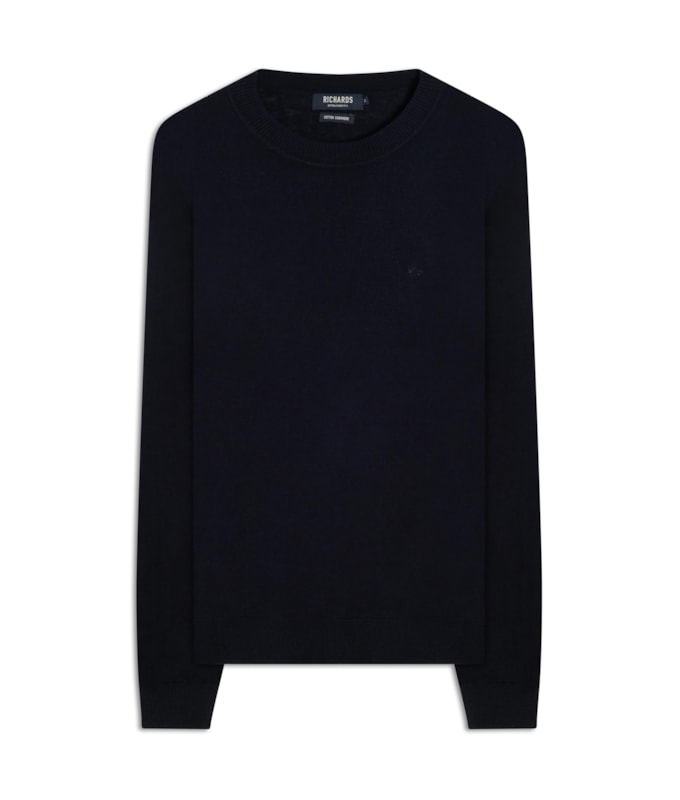 Tricot Cashmere Gola Careca Dark Navy