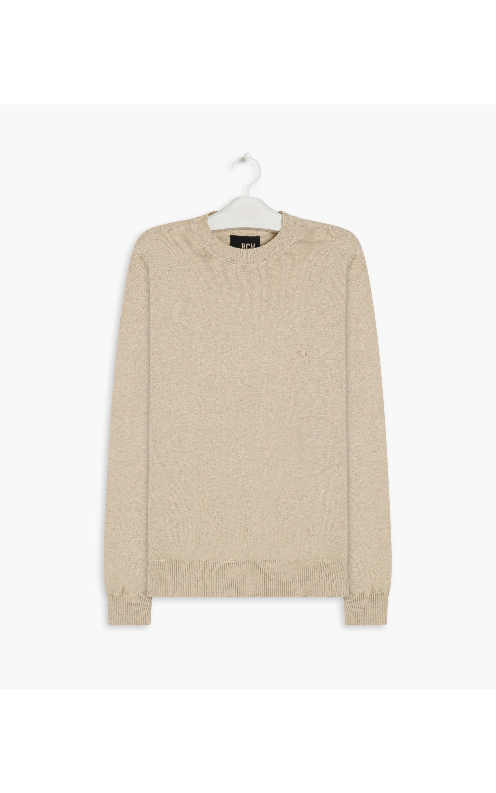 Tricot Cashmere Gola Careca Guto Areia