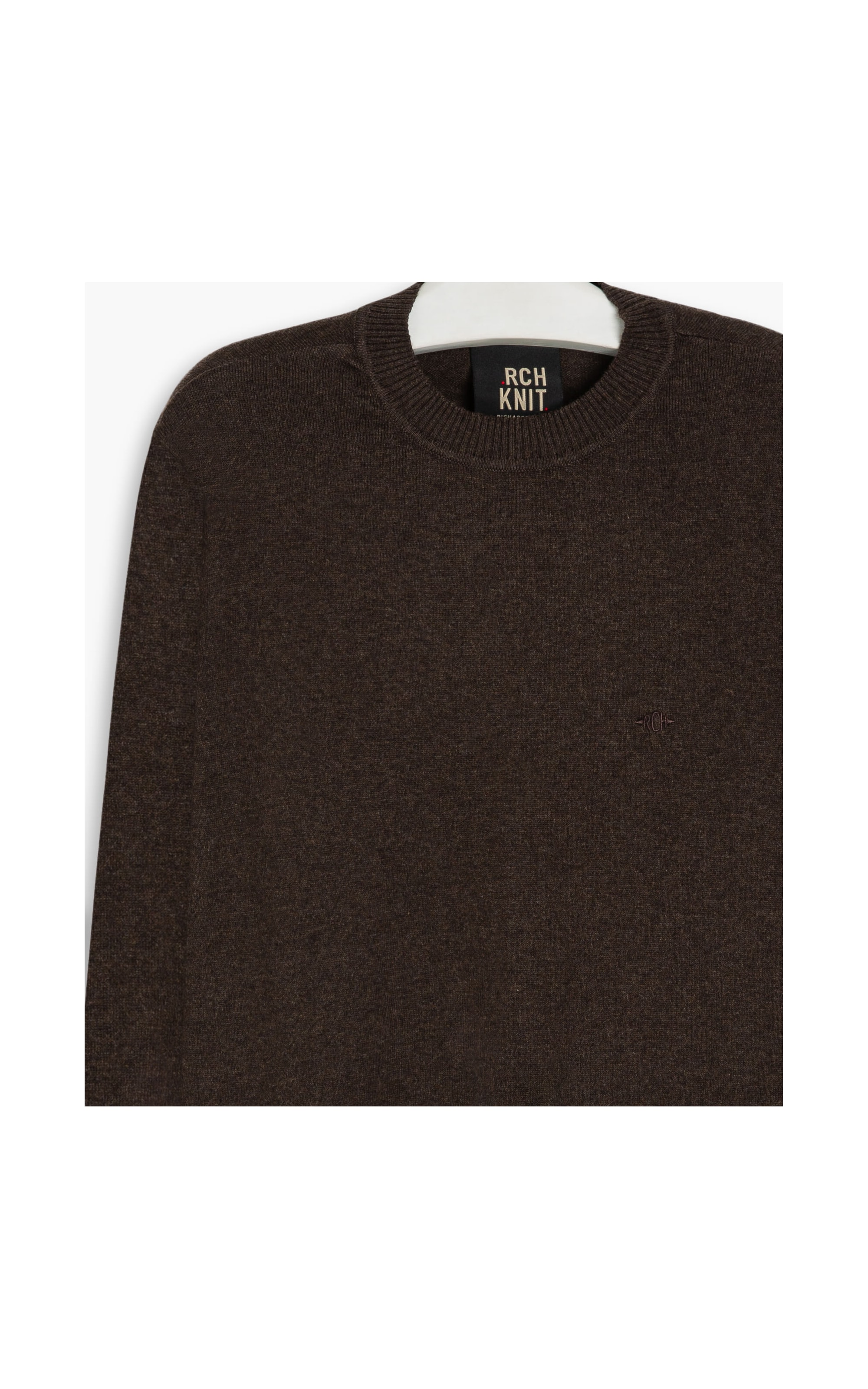 Tricot Cashmere Gola Careca Guto Tabaco
