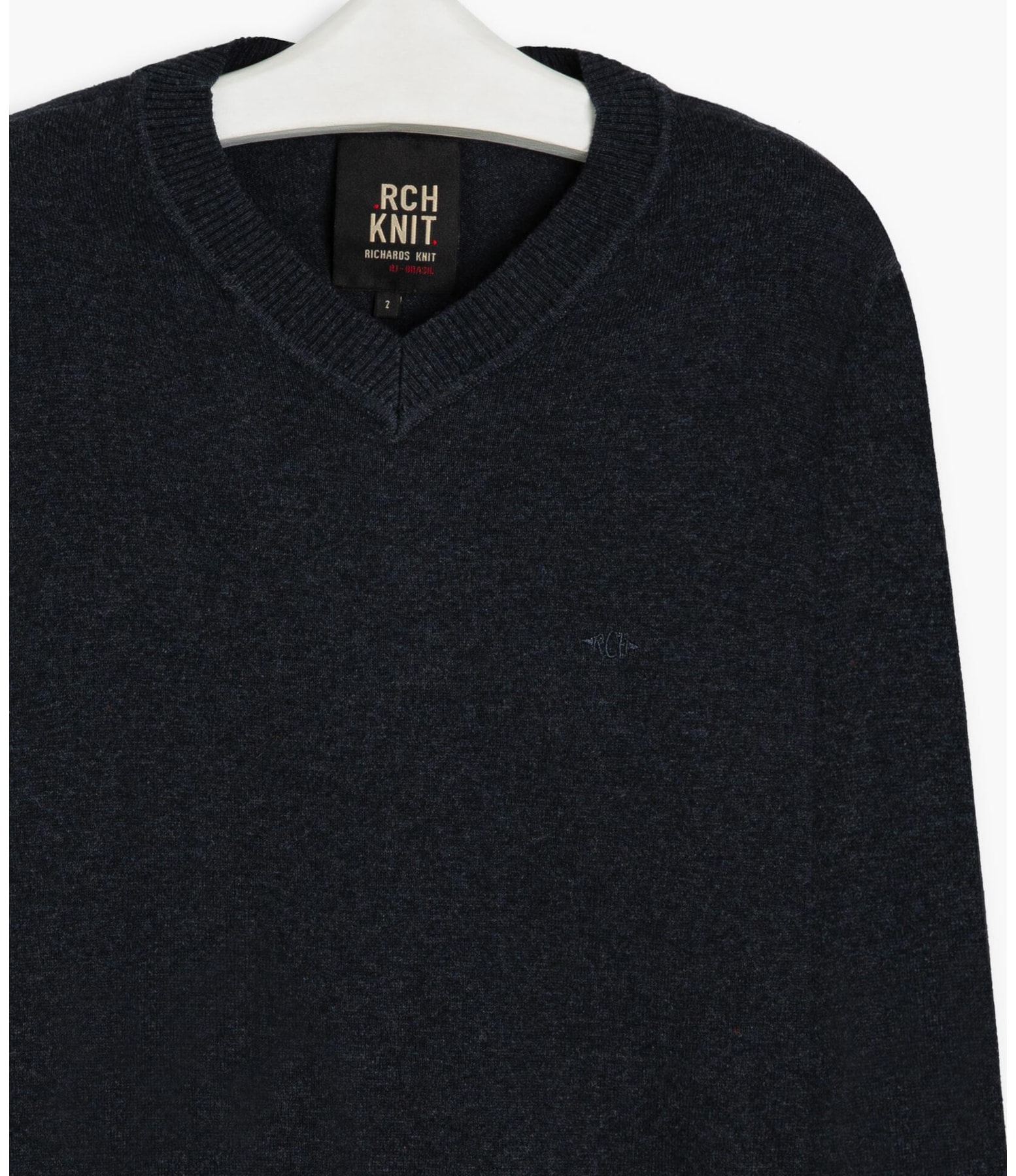 Tricot Cashmere Gola v Gaspar Con Dark Navy