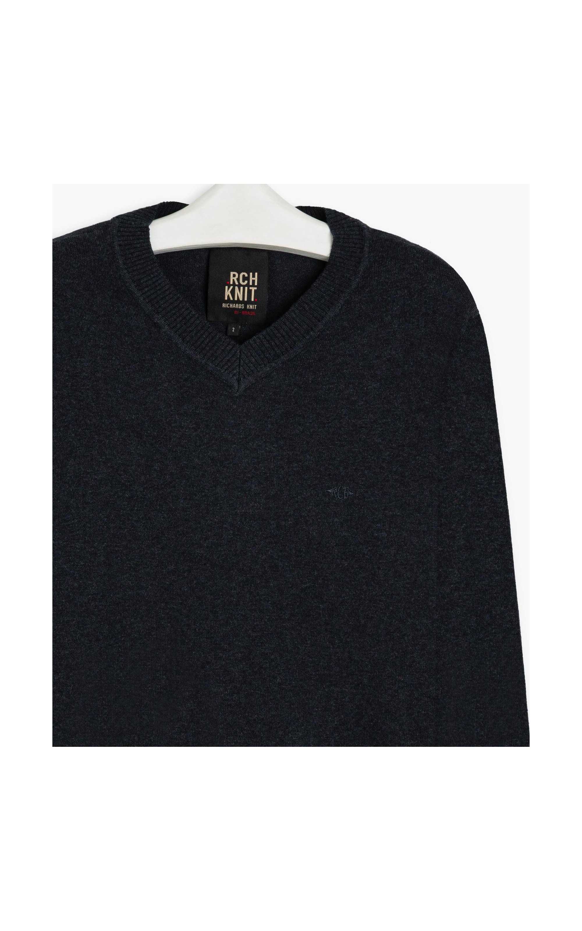 Tricot Cashmere Gola v Gaspar Con Dark Navy