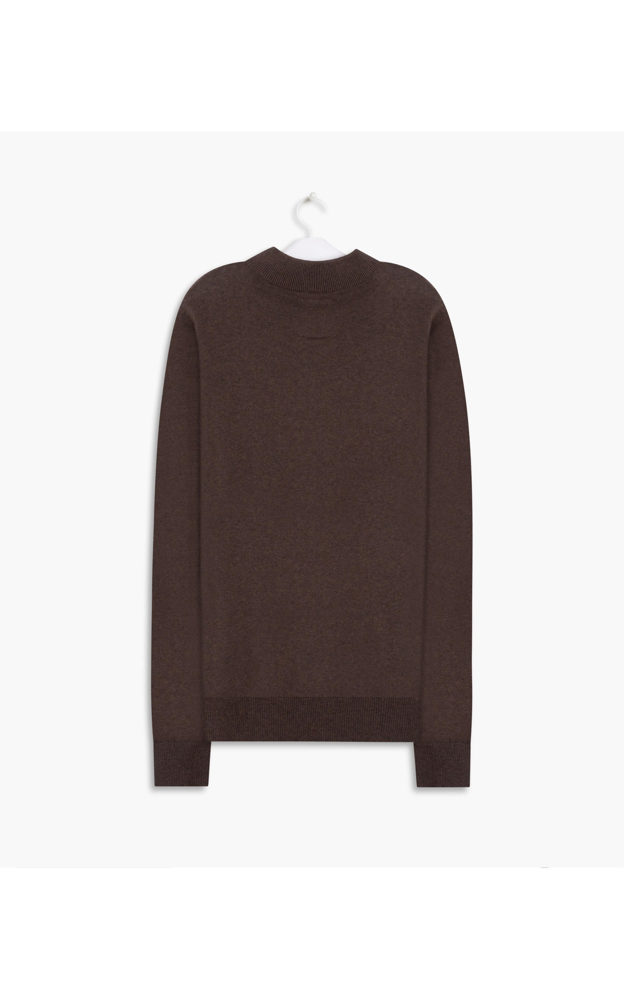 Tricot Cashmere Gola Zíper Saara Con Tabaco