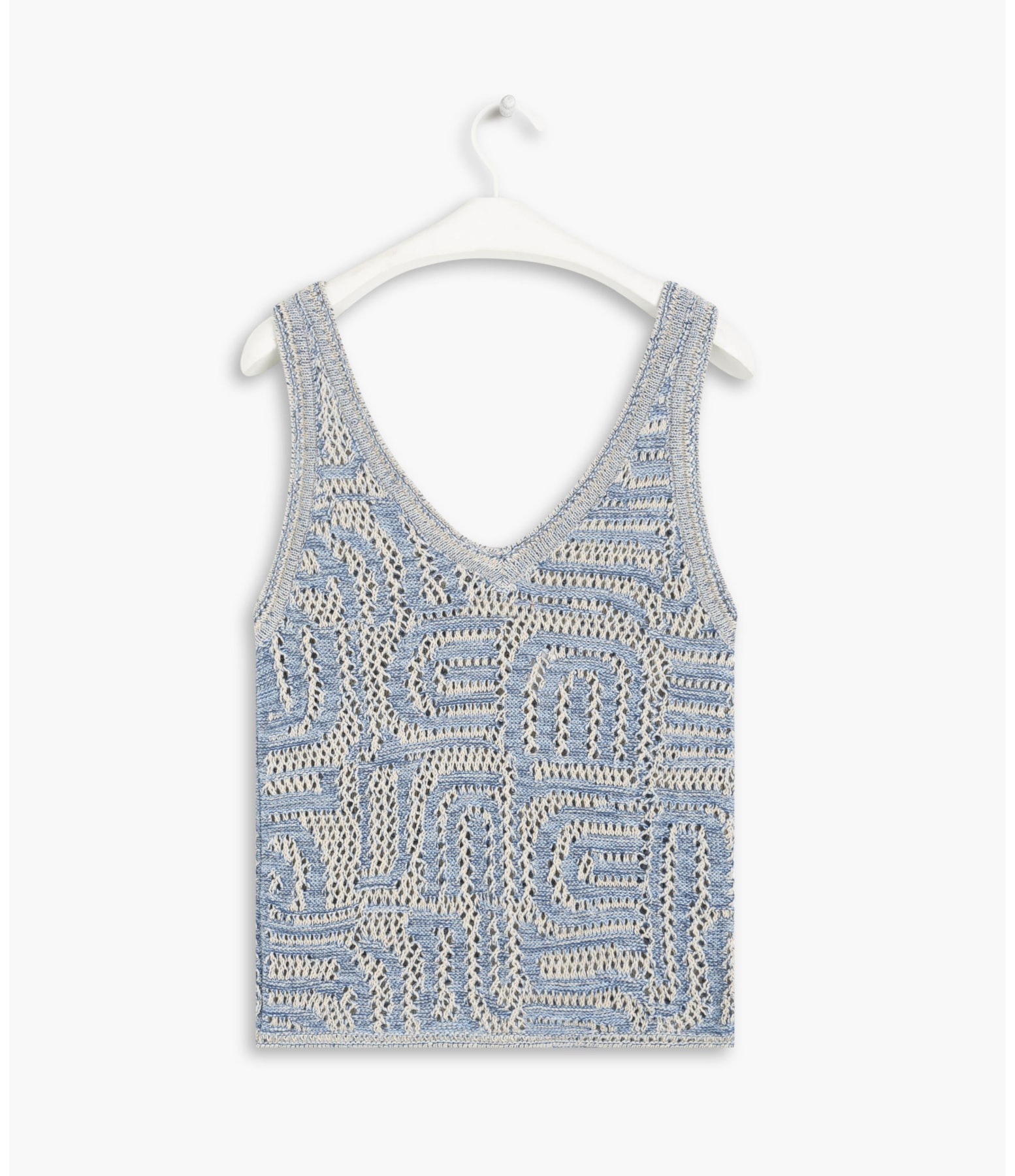Tricot Cathe Jacquard Brush Tiles Azul Bic