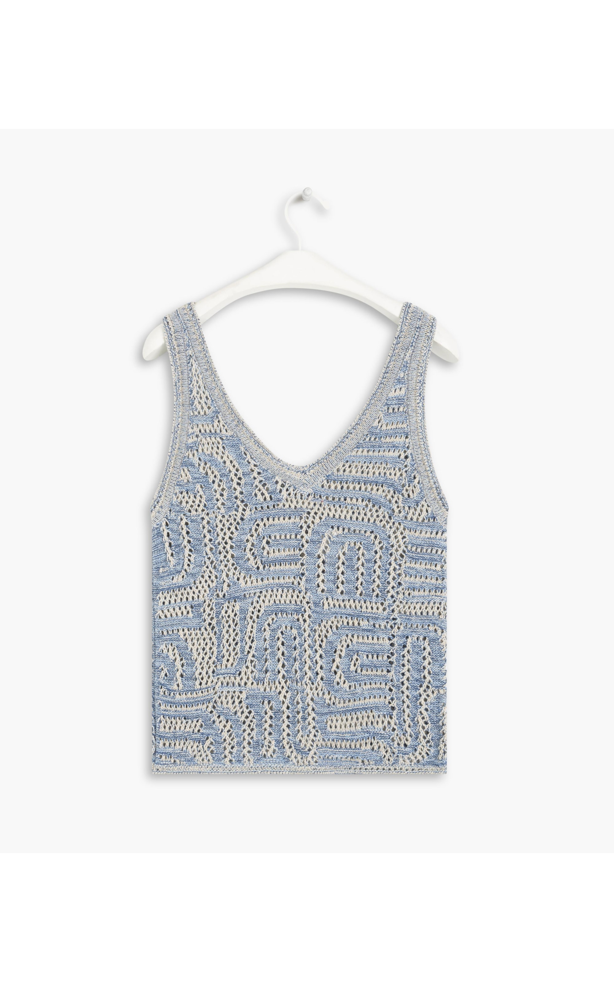 Tricot Cathe Jacquard Brush Tiles Azul Bic