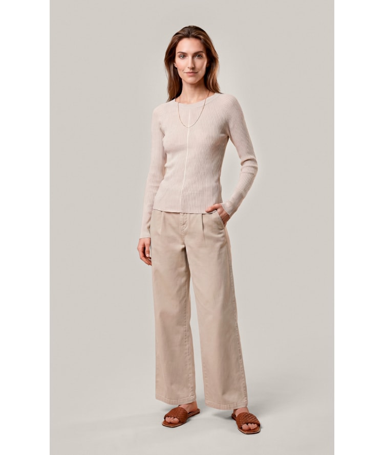 Tricot Cleo Textura Mescla Natural