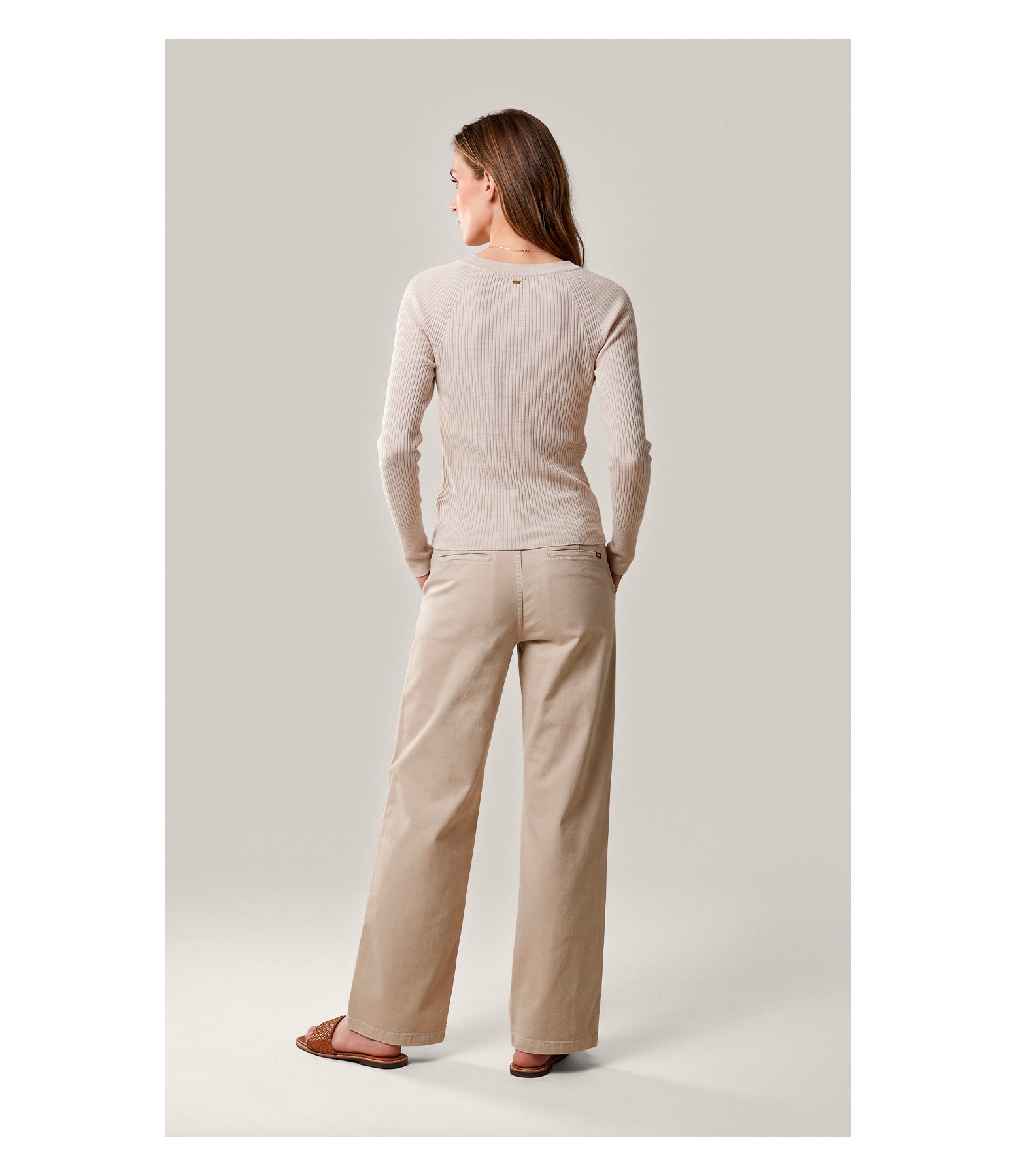 Tricot Cleo Textura Mescla Natural