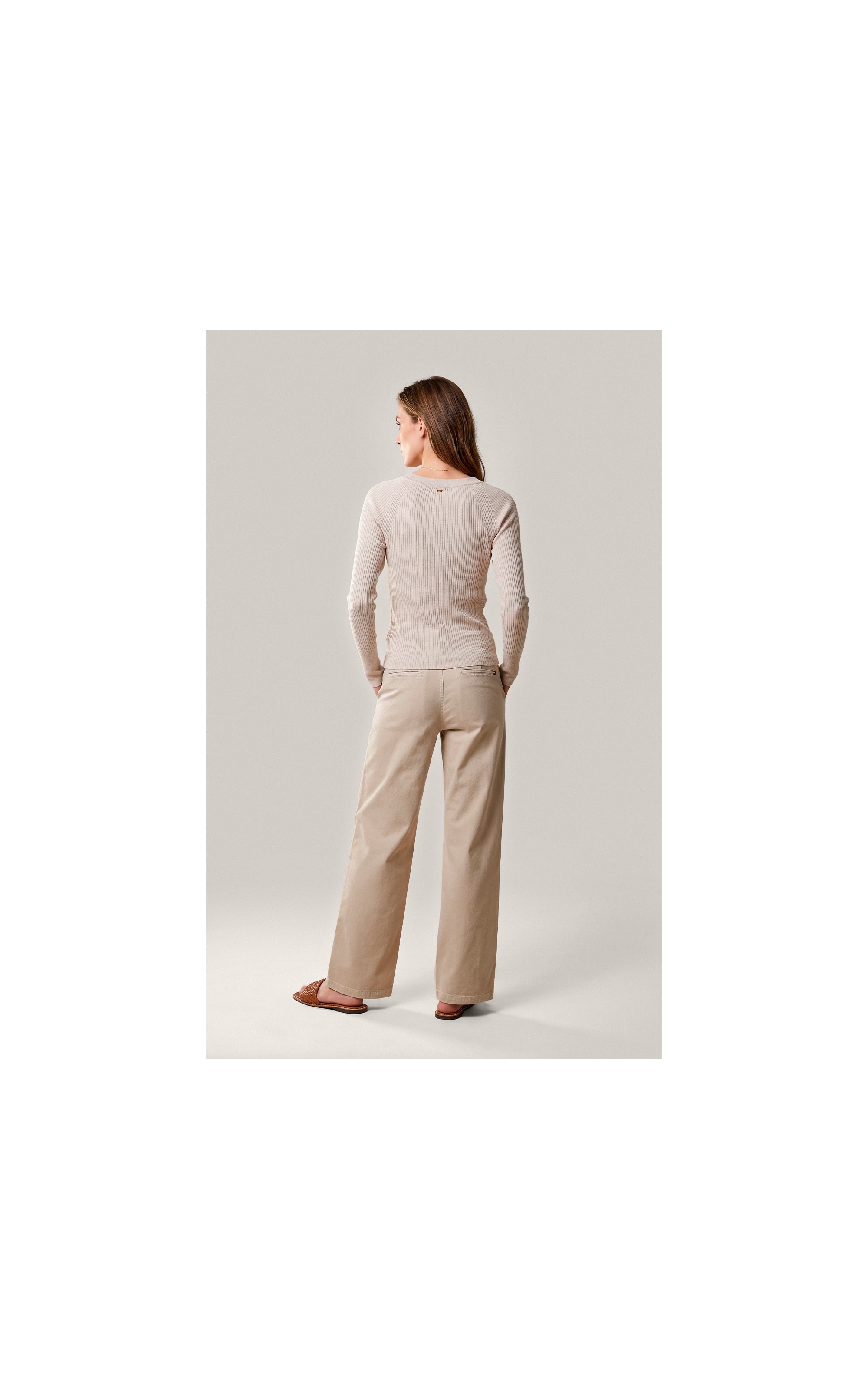 Tricot Cleo Textura Mescla Natural