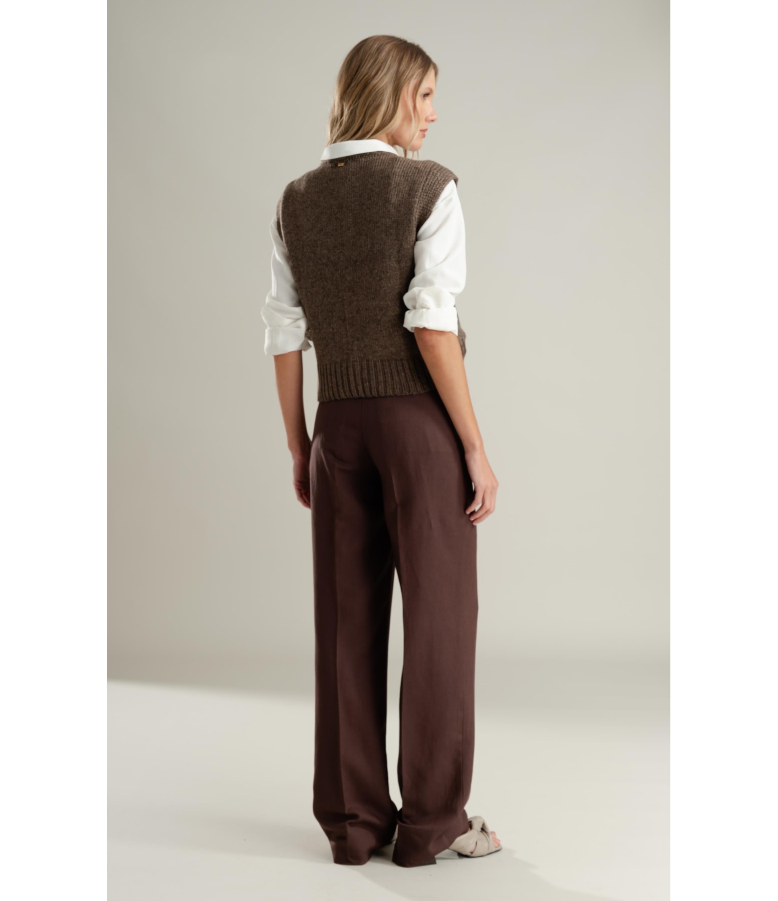 Tricot Colete Chloe Marrom