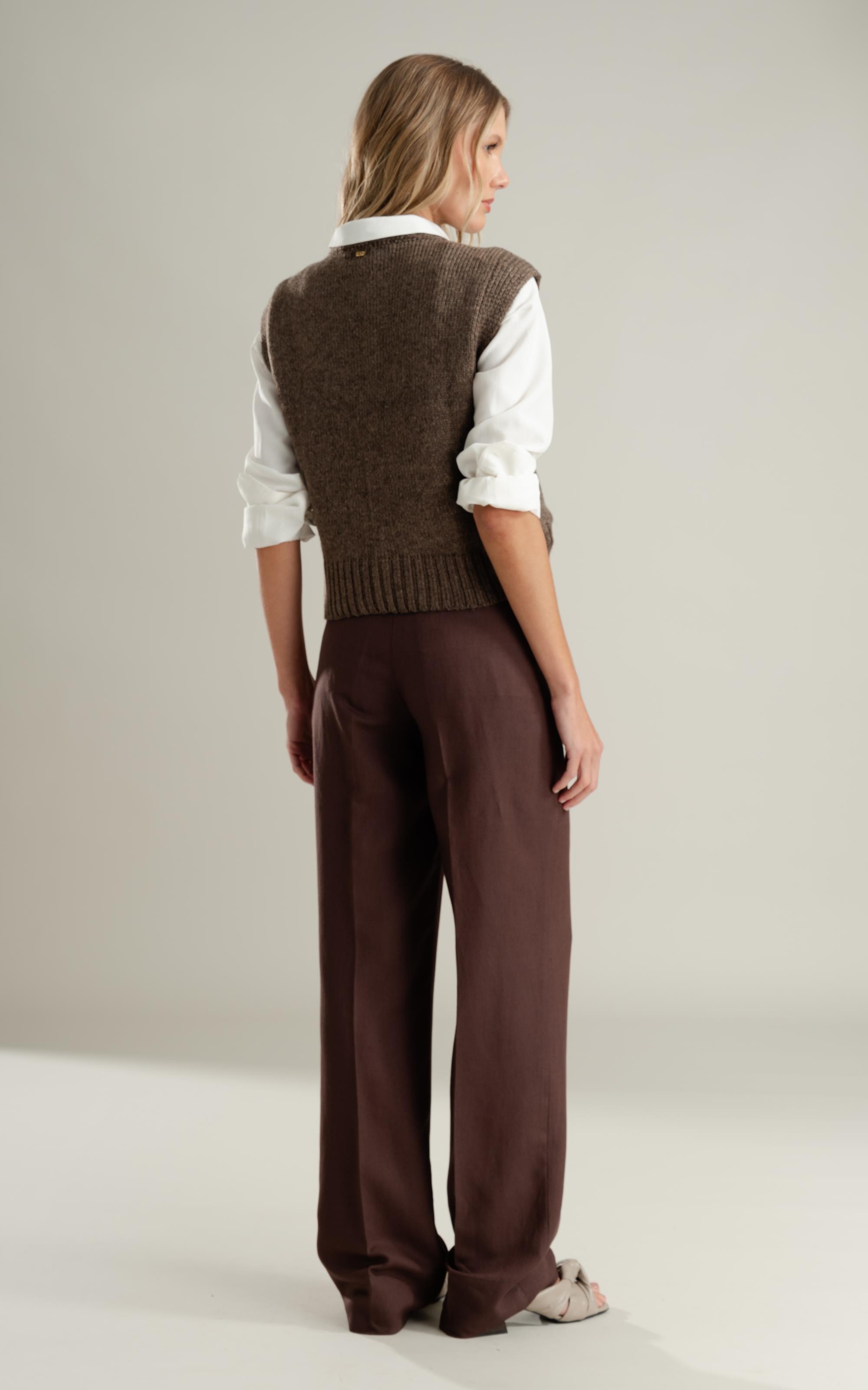 Tricot Colete Chloe Marrom