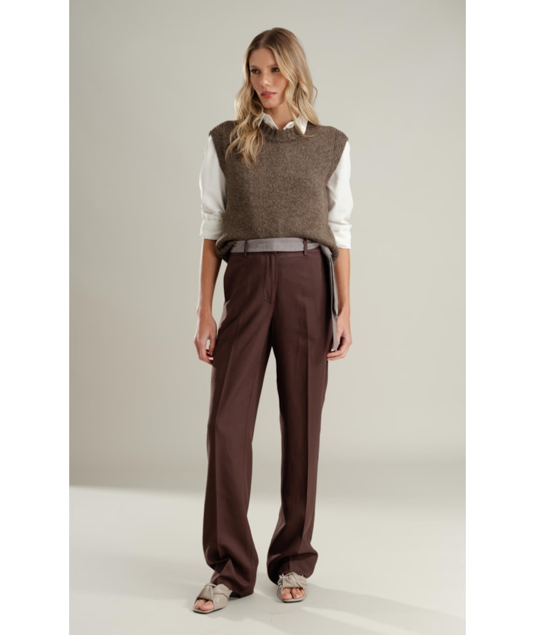 Tricot Colete Chloe Marrom