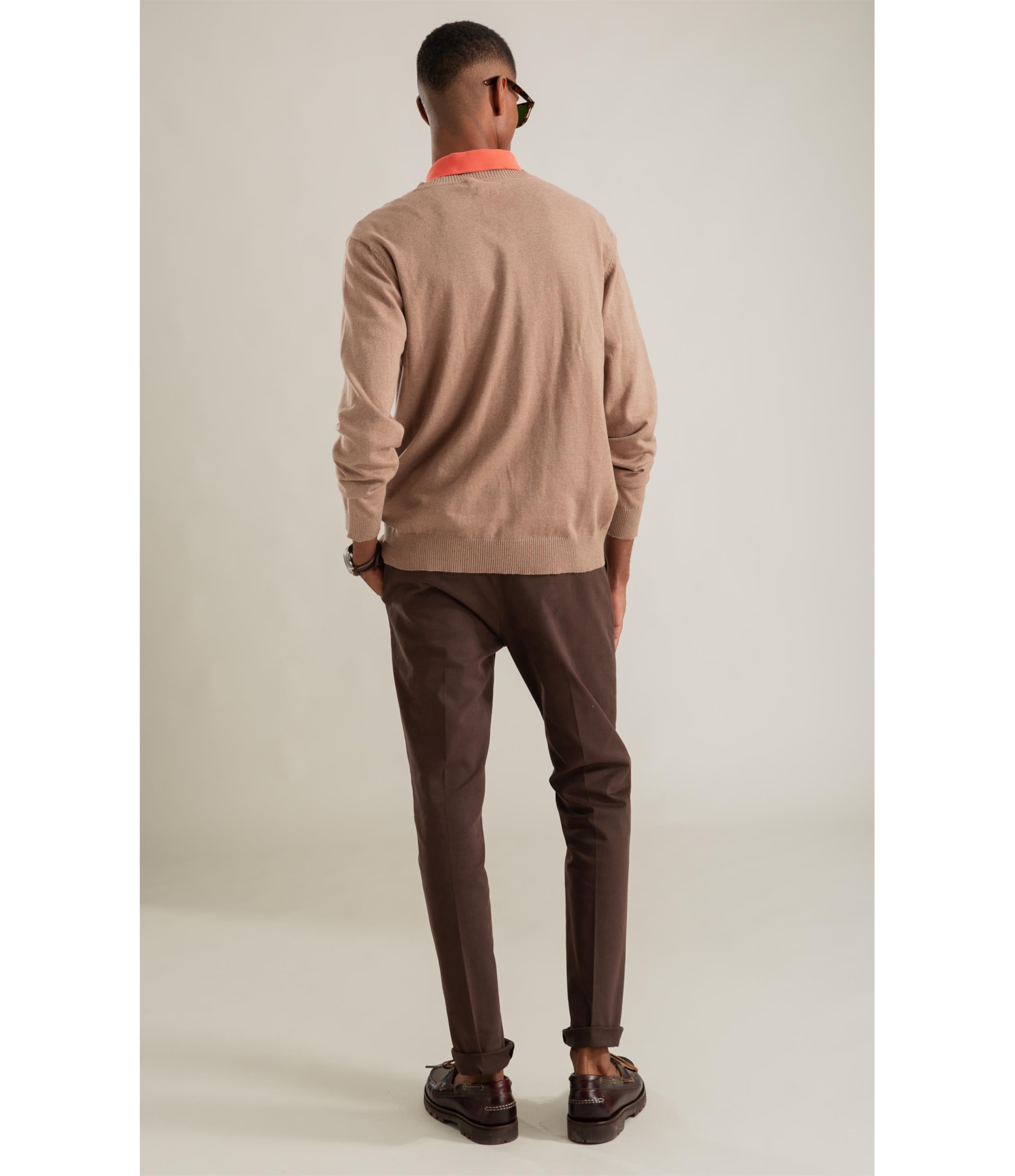 Tricot Cotton Cashmere Gola Careca Sandy Mescla