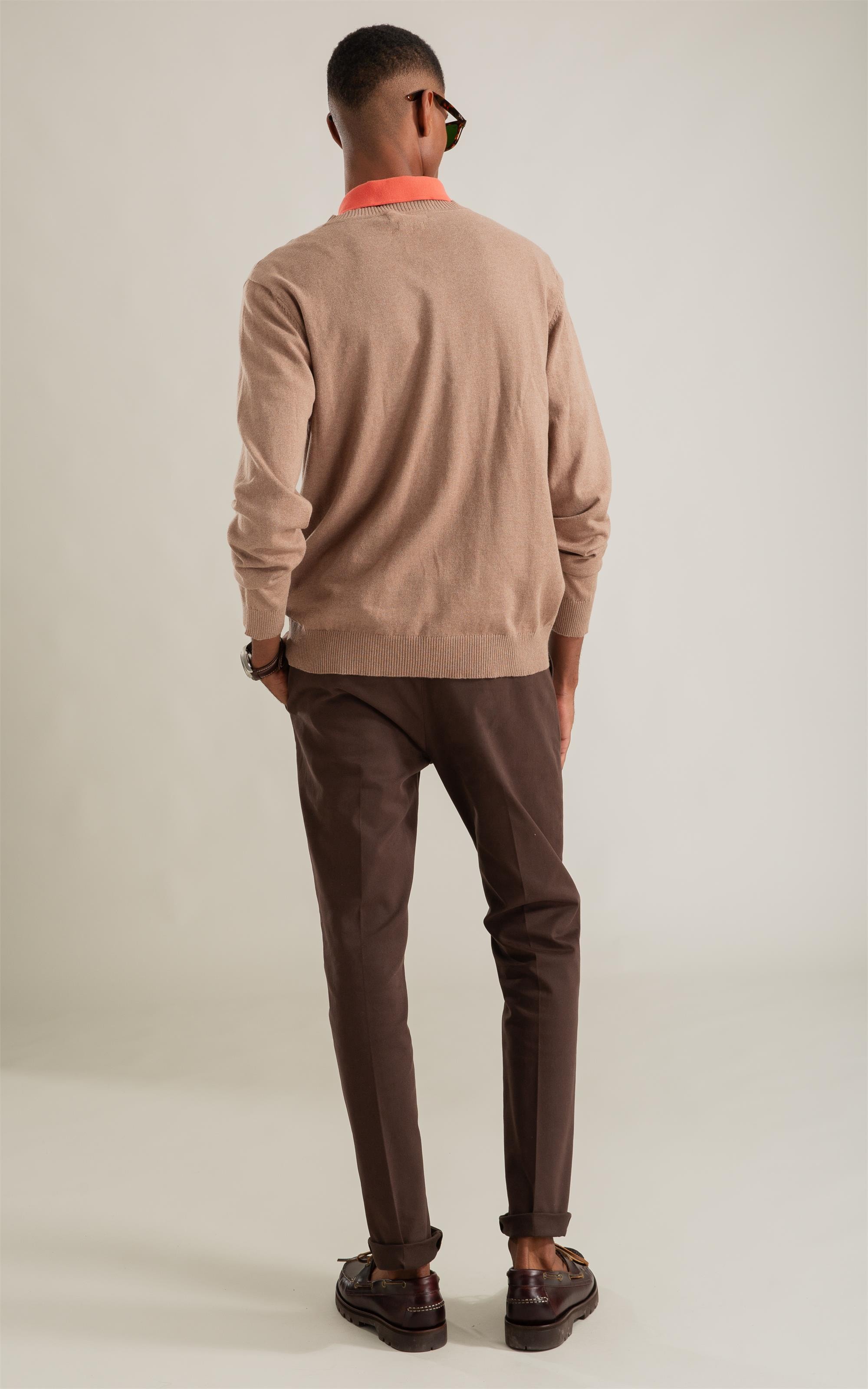 Tricot Cotton Cashmere Gola Careca Sandy Mescla