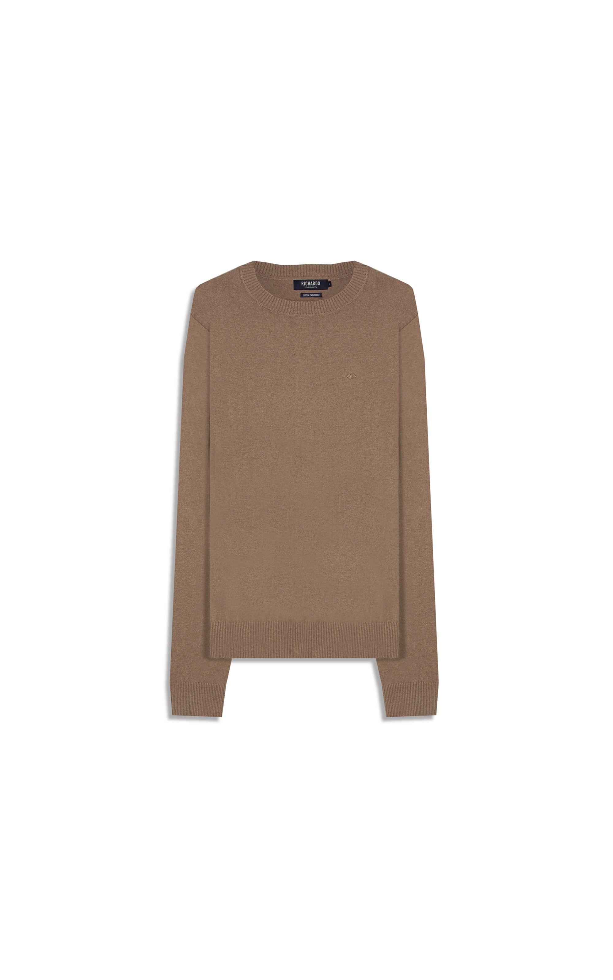 Tricot Cotton Cashmere Gola Careca Sandy Mescla