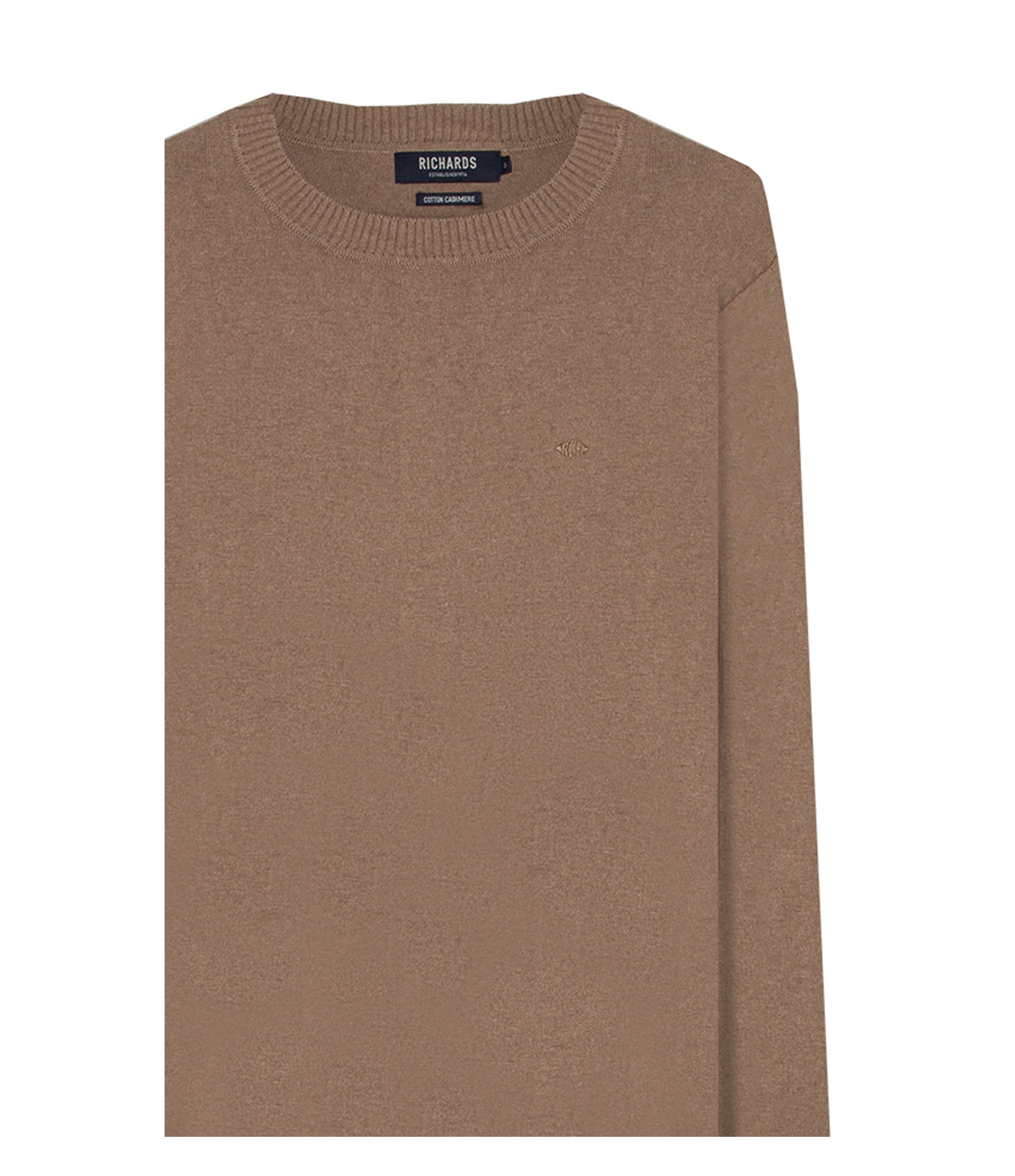 Tricot Cotton Cashmere Gola Careca Sandy Mescla