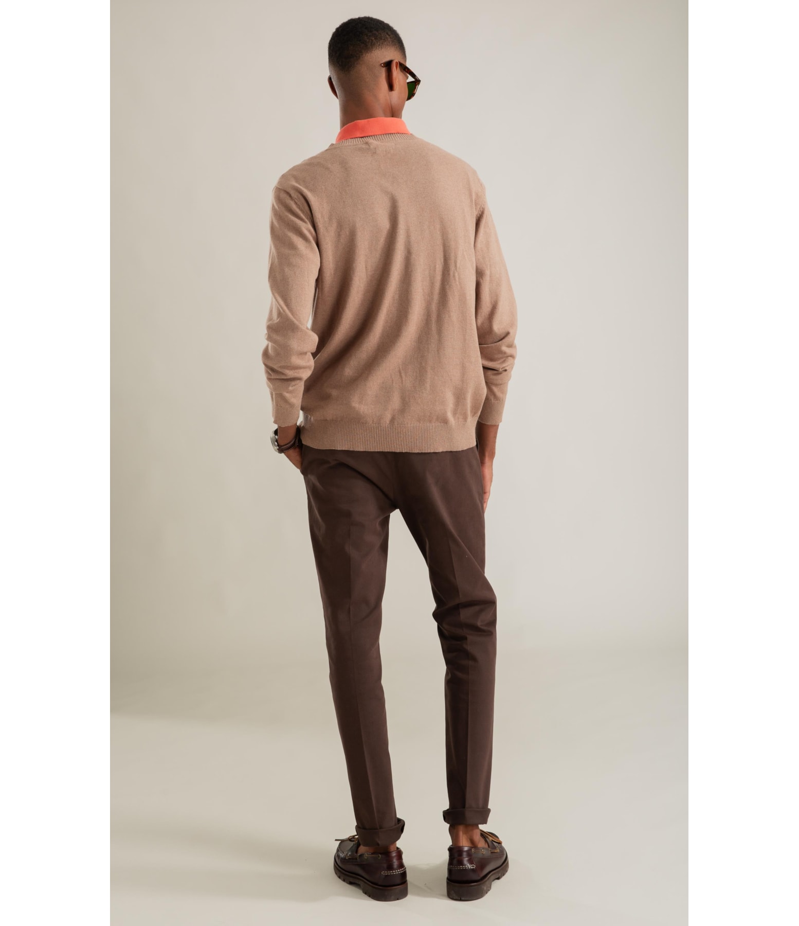 Tricot Cotton Cashmere Gola Careca Sandy Mescla